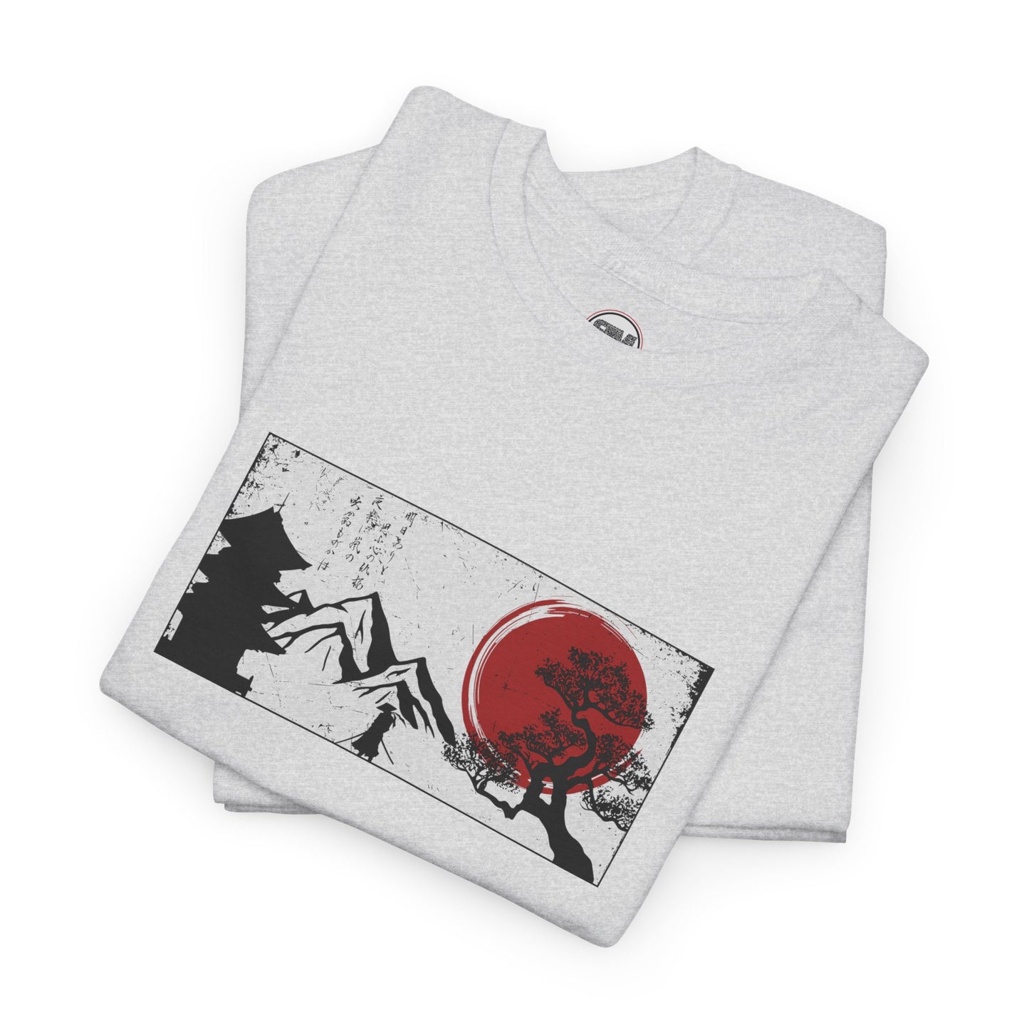 Zen Warrior Japanese Scene Mens Graphic T-shirt