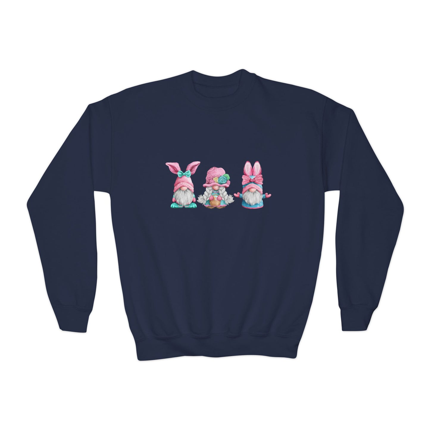 Happy Easter Pastel Gnomes in Bunny Ears Sweatshirt Girl Spring Outfit Gift Idea