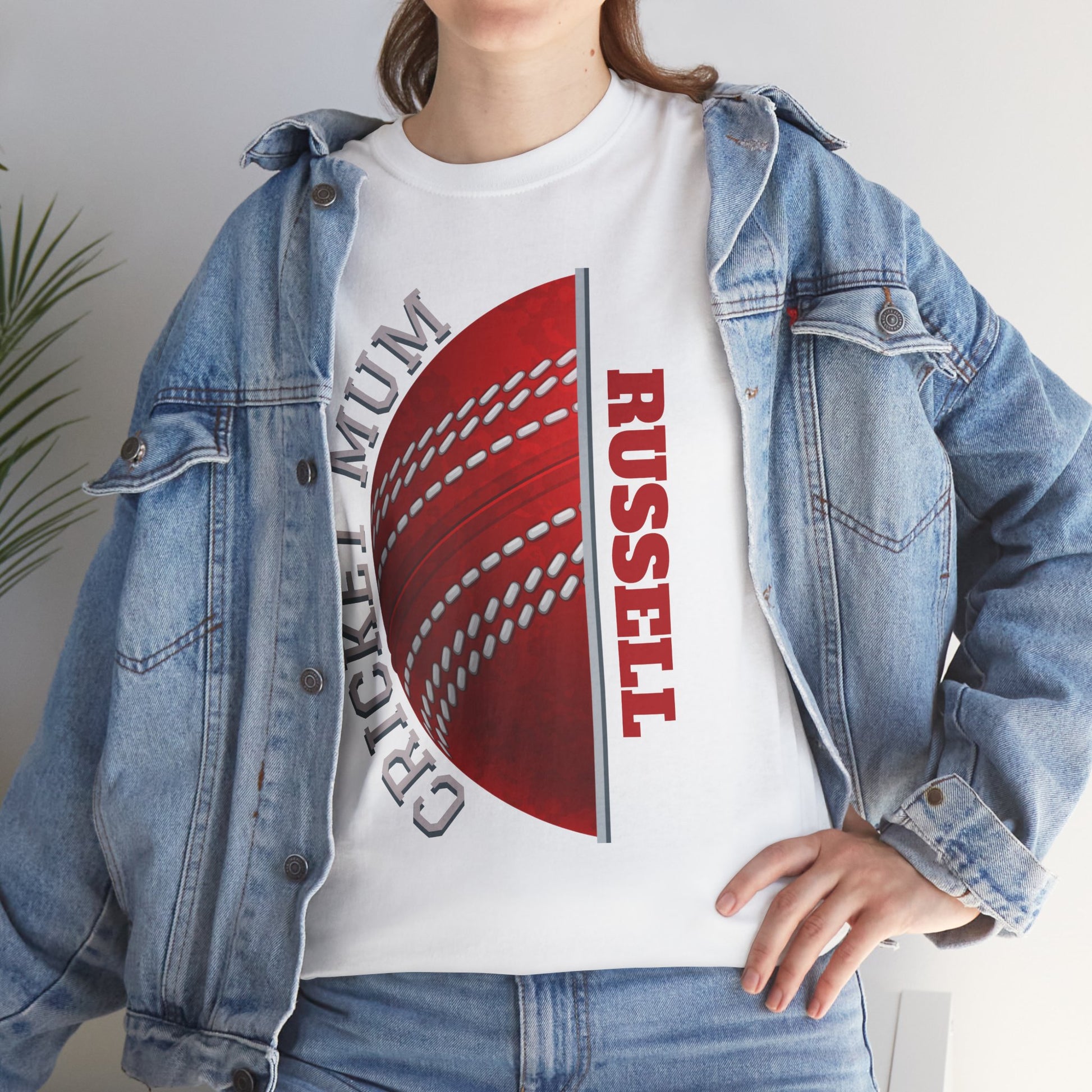 Cricket Mum Personalised T-Shirt Tee | Custom Name Mother's Day Gift Printify