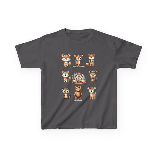 kids woodland animals tshirt