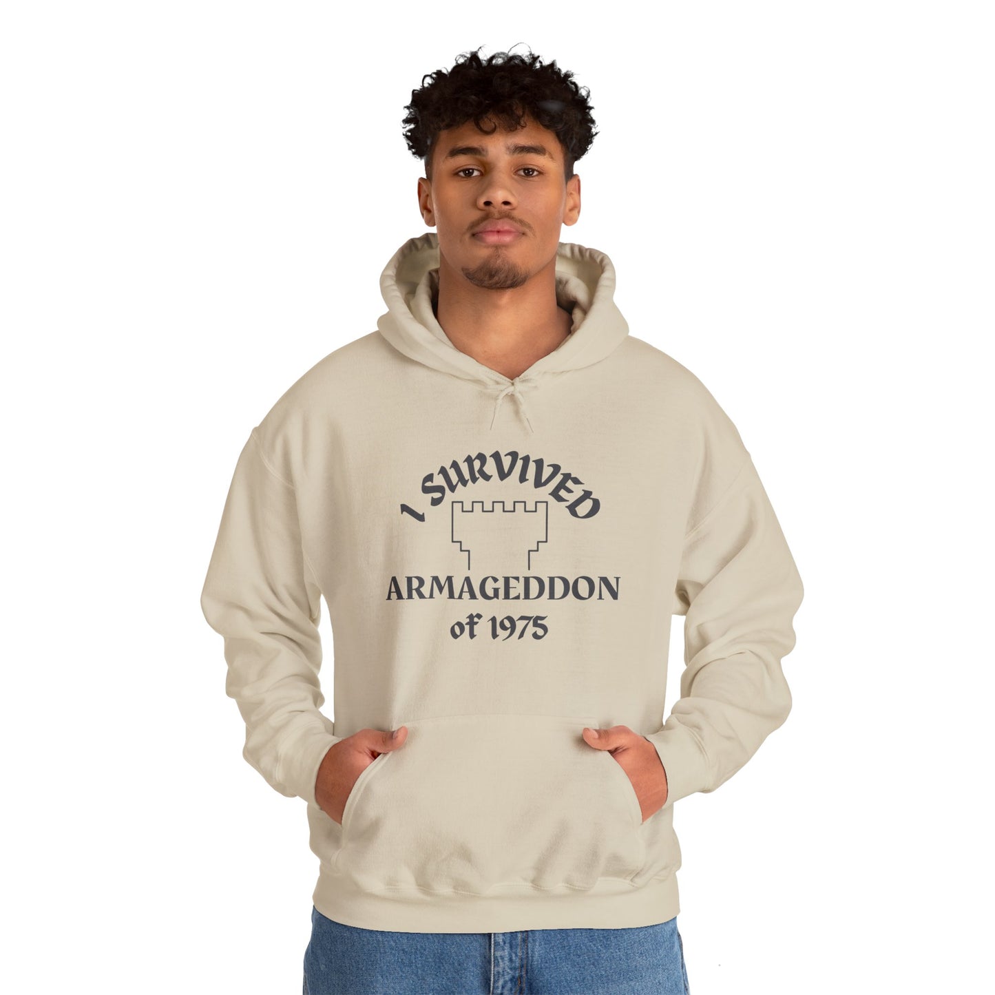 Sobreviví al Armagedón de 1975 Sudadera unisex con capucha de ex testigo de Jehová