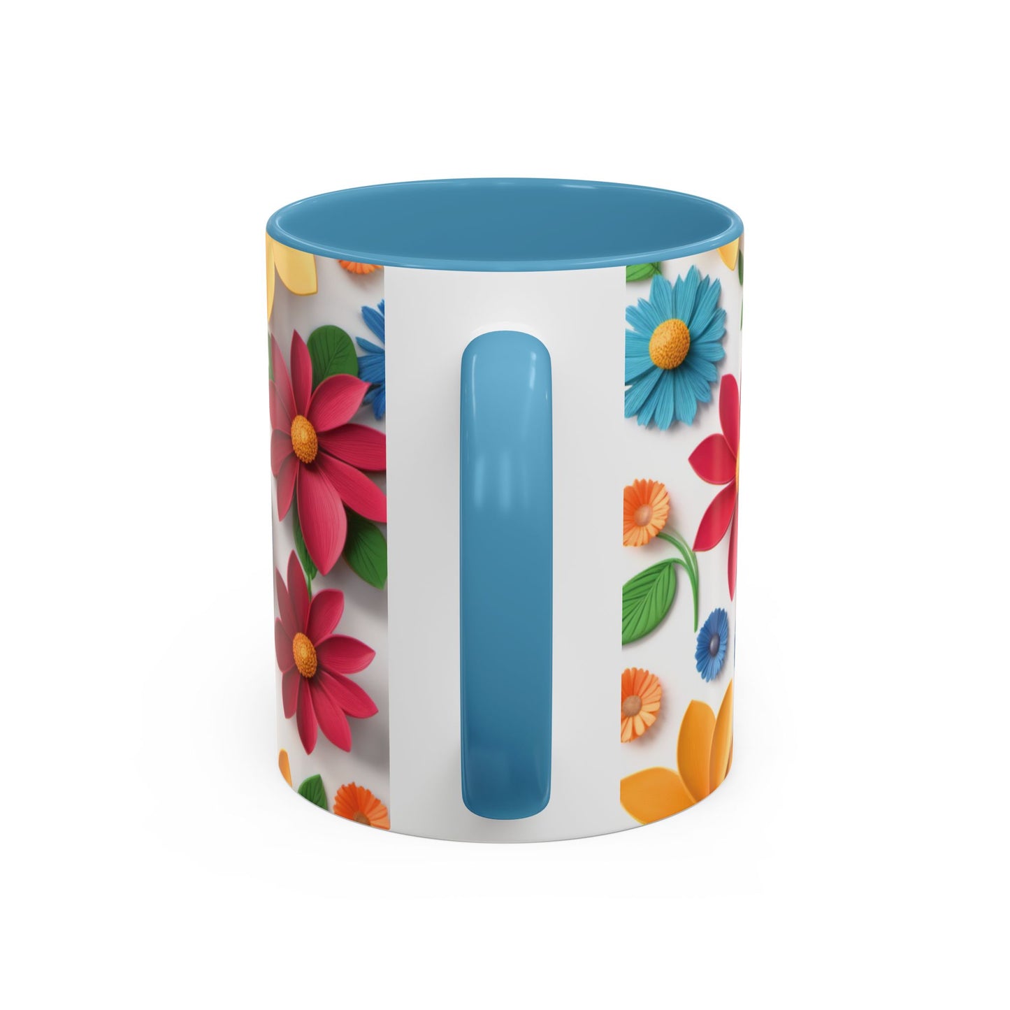 Vibrant 3D Floral Ceramic Mug in 2 sizes.