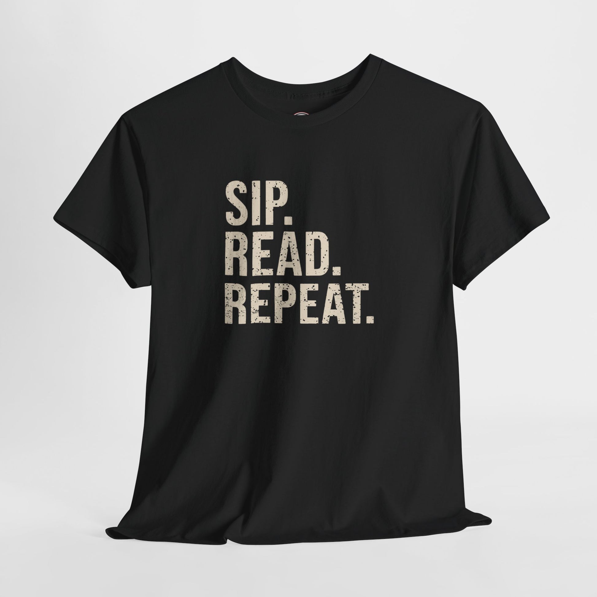 Sip Read Repeat Book Lover Casual Tee Printify