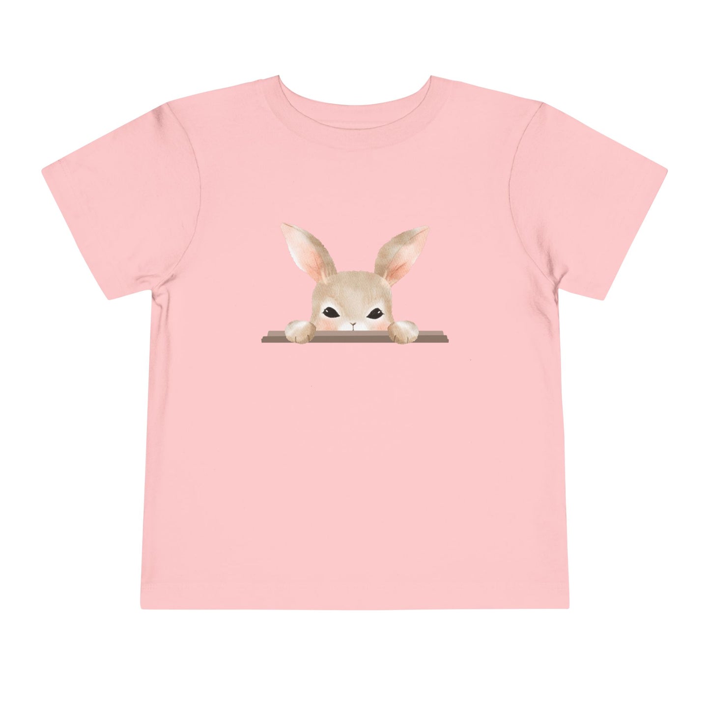 Bonita camiseta para niños pequeños con conejito que mira a escondidas