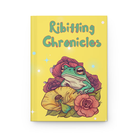 Frog Stationary Ribitting Chronicles Hardcover Journal Lined Notebook for Frog Lover Gift A5 Journal Style 4