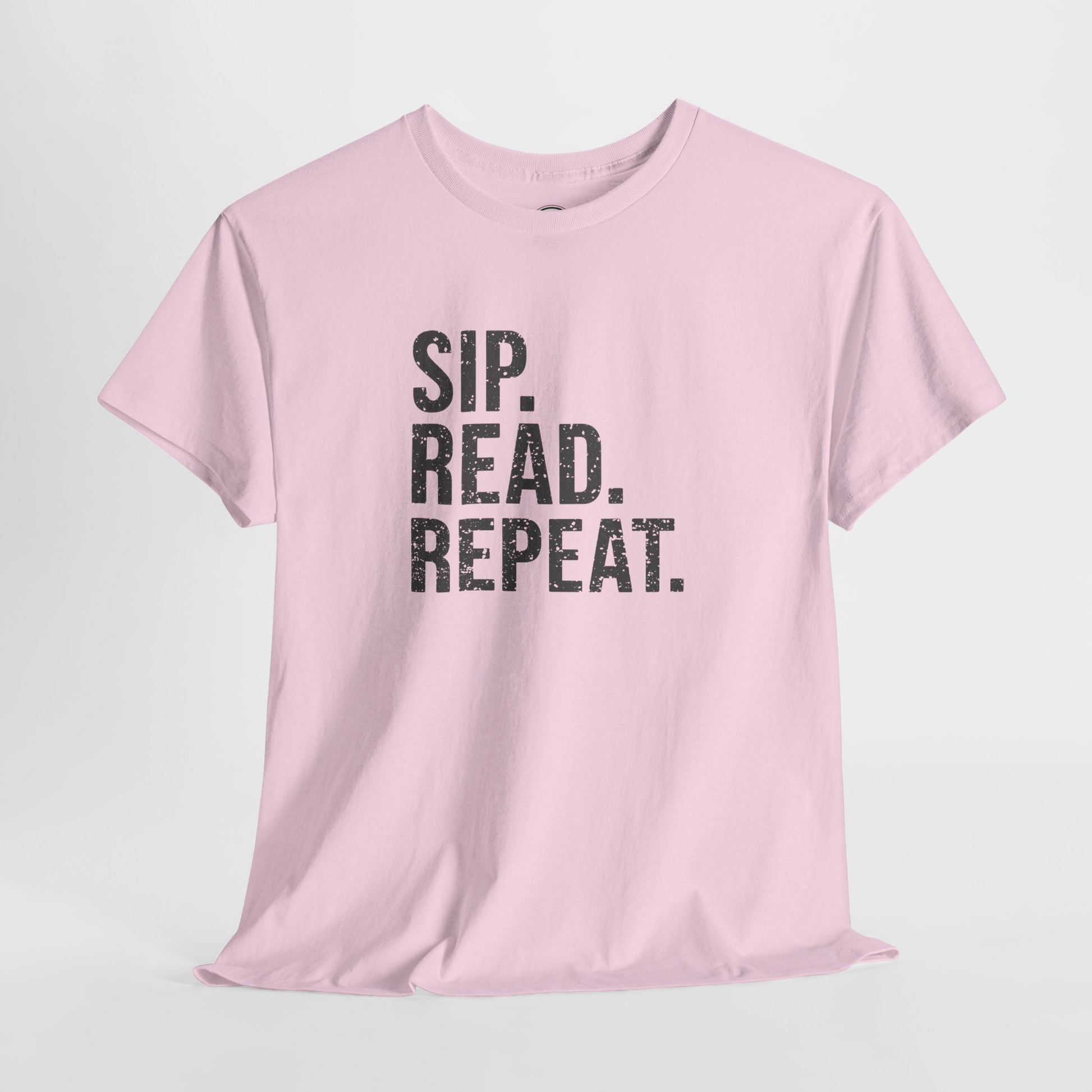 Sip Read Repeat Book Lover Casual Tee Printify