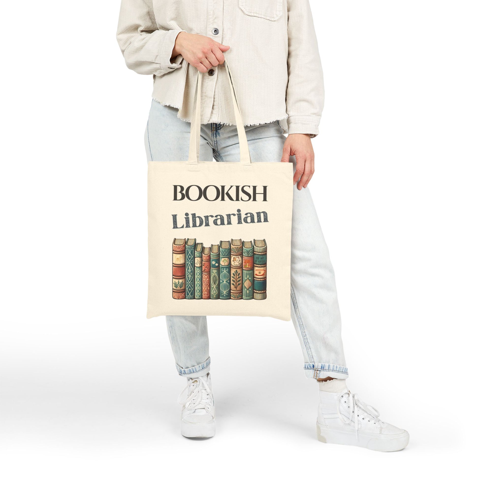 Bookish Librarian Canvas Tote Bag — 'Book Lover' Library Gift Printify