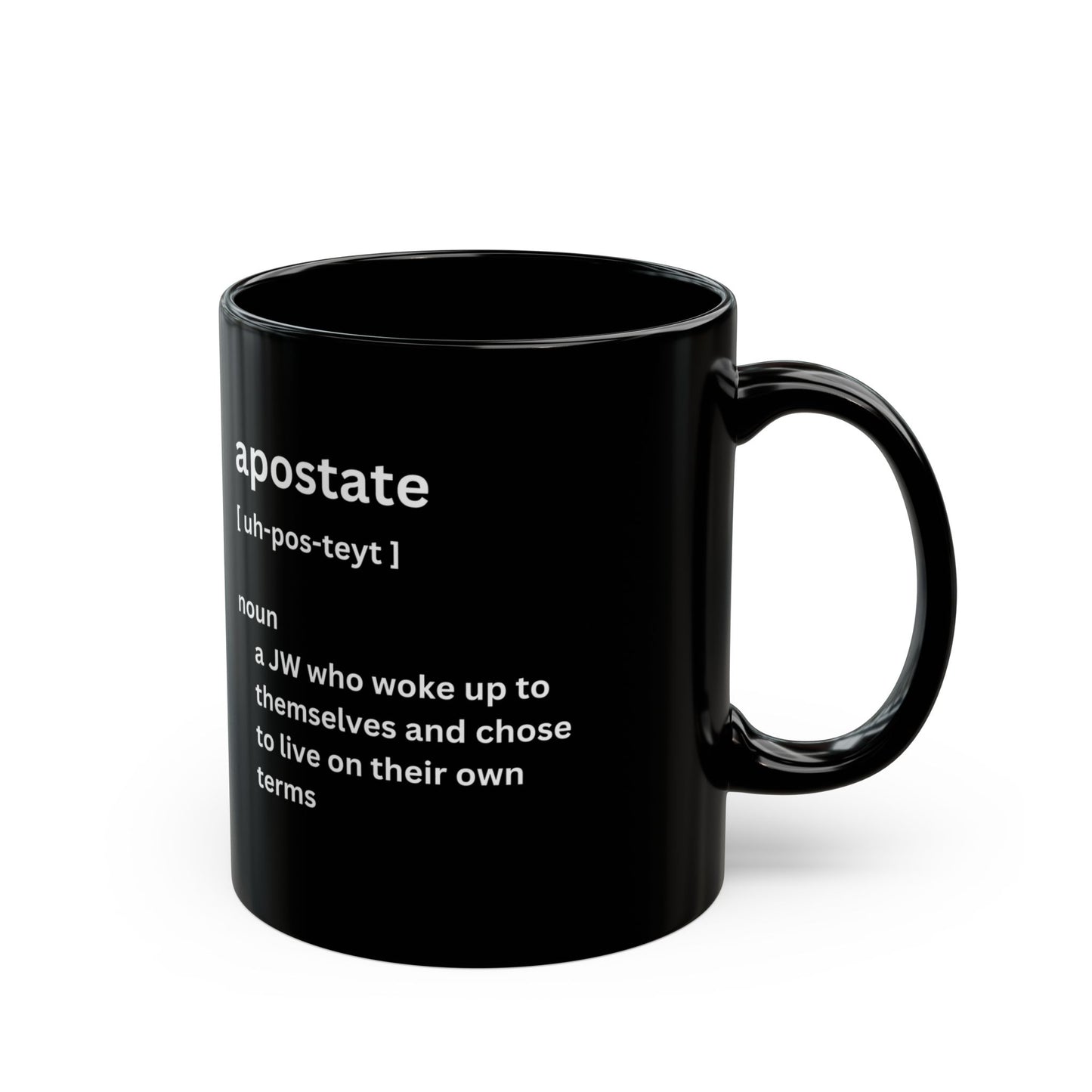 Mug, ex JW apostate design for ex Jehovah's Witness Cult survivor gift, Religious trauma recovery, ex JW gift idea in 2 sizes