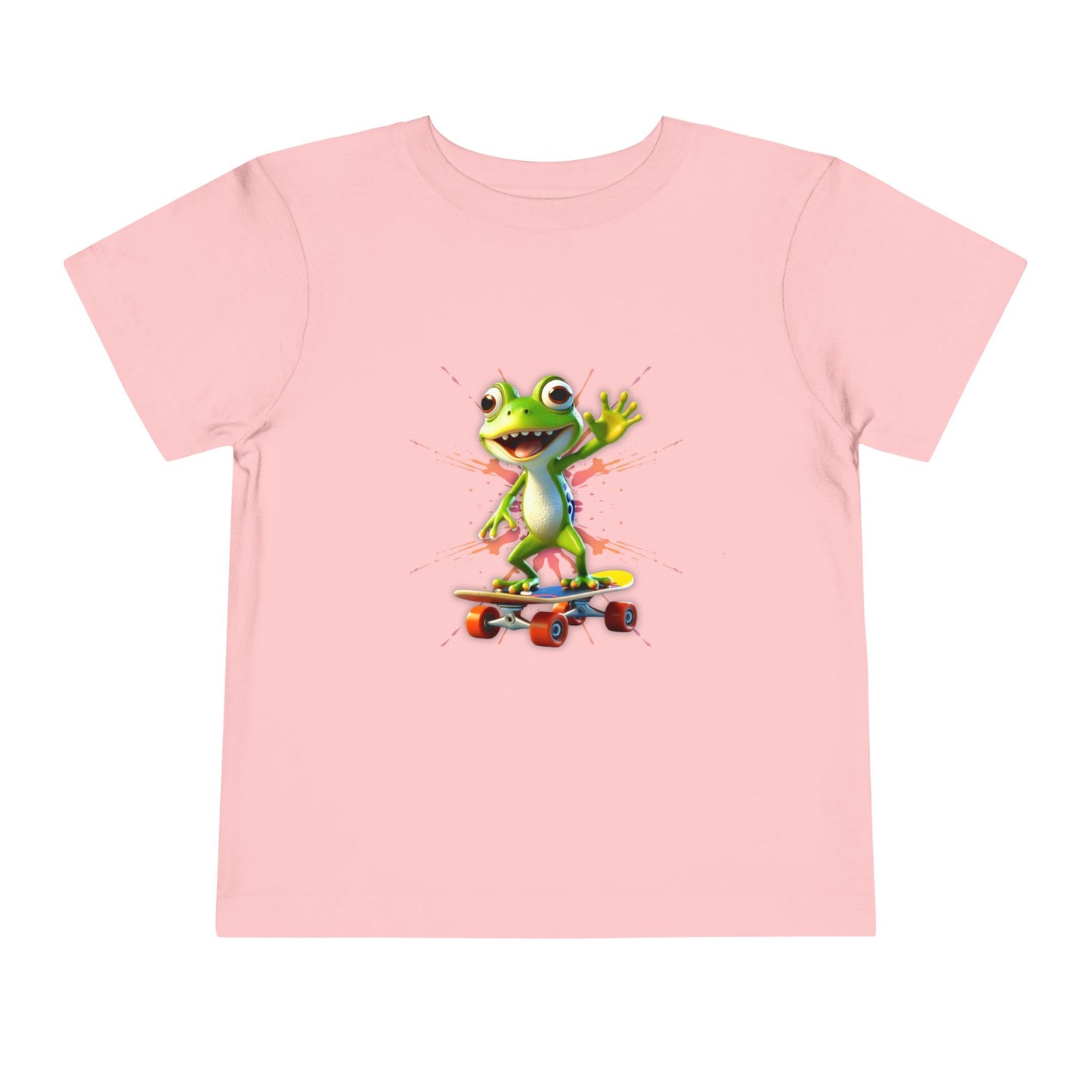 Skateboarding Frog Toddler T-Shirt for Kids