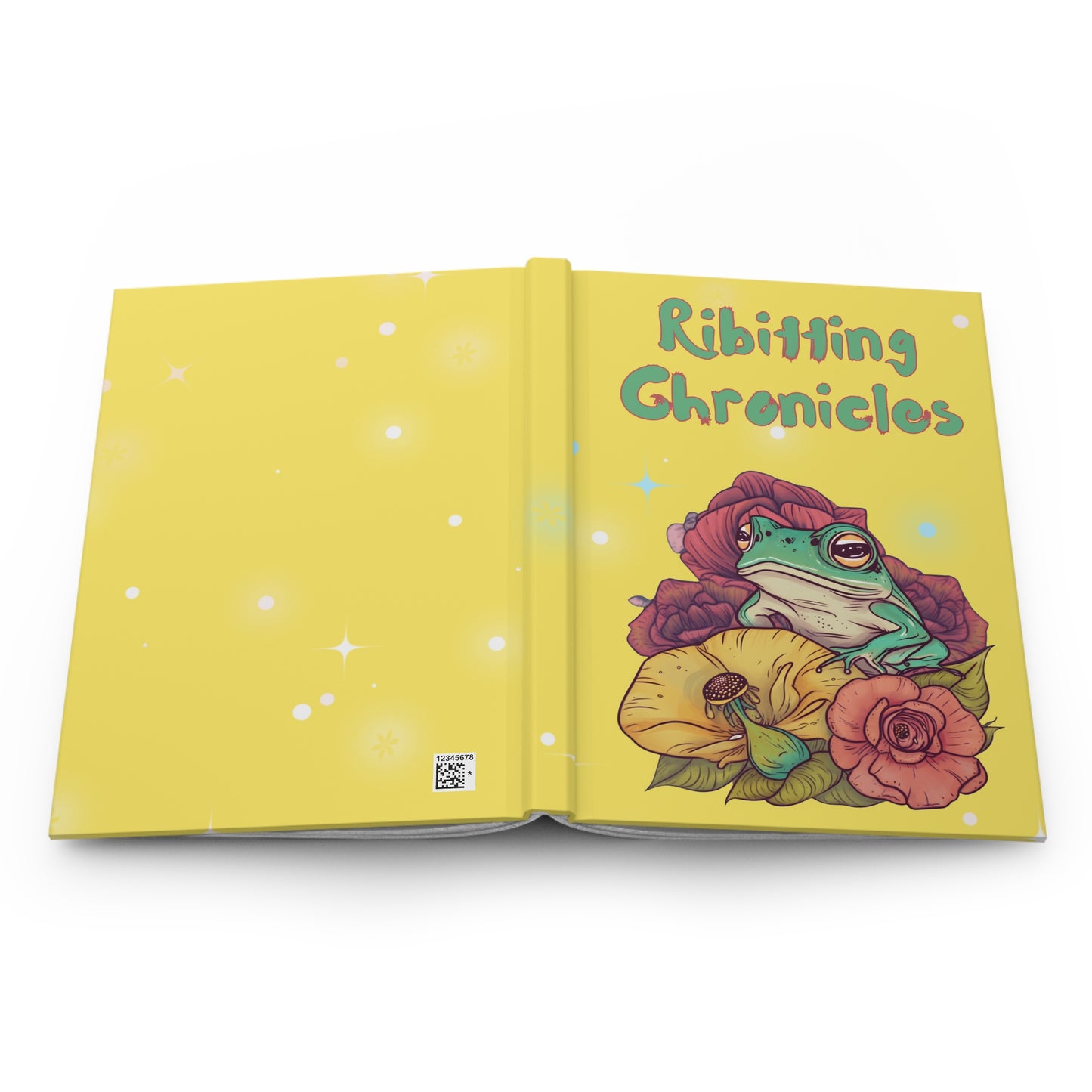 Cuaderno de tapa dura con diseño de ranas, cuaderno rayado, regalo para amantes de las ranas, estilo diario A5 4