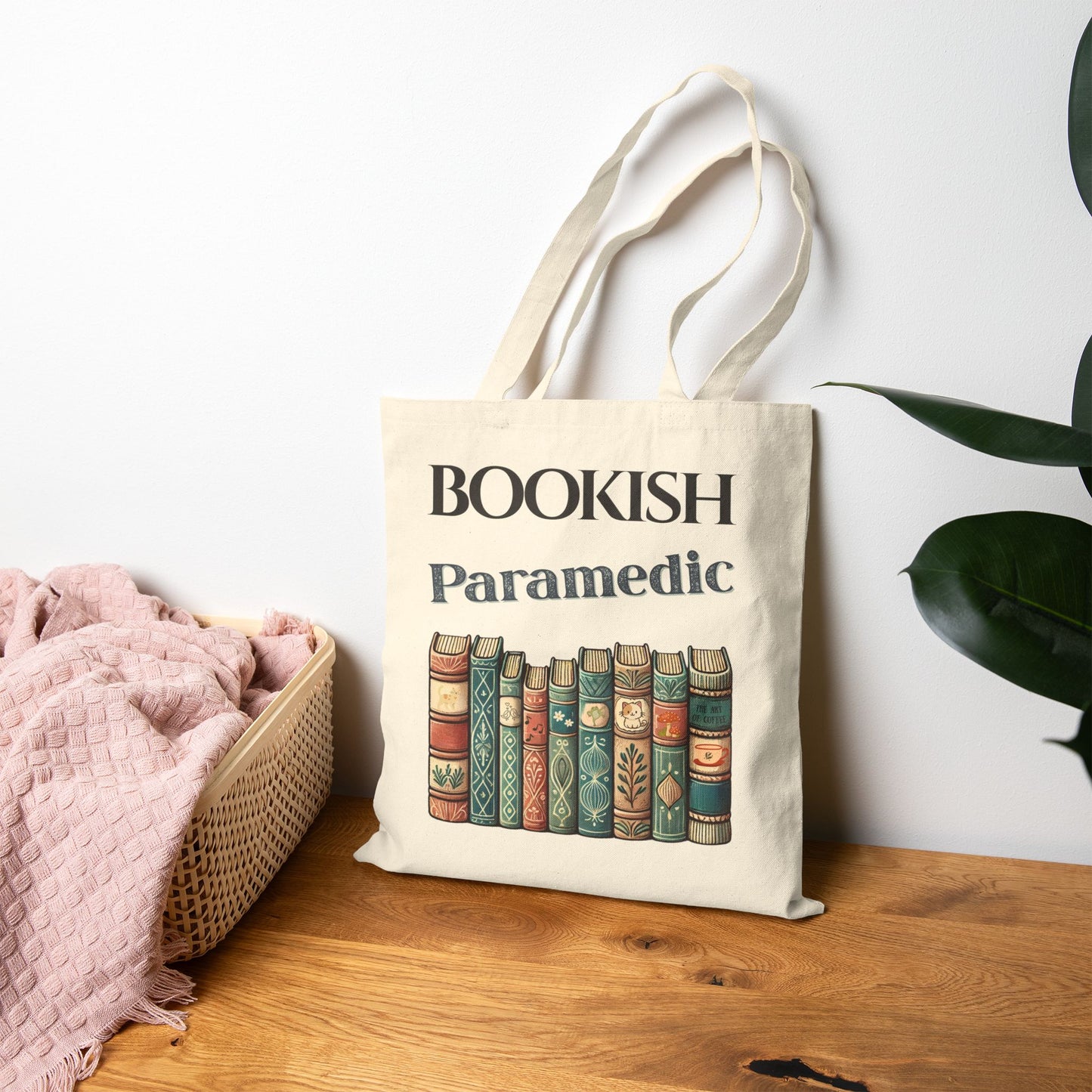 Bookish Paramedic Canvas Tote Bag Printify
