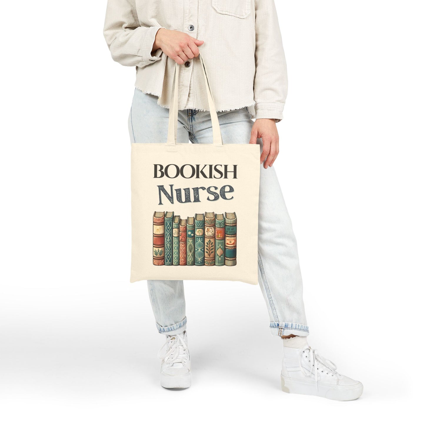 Bookish Nurse Tote Bag - Canvas Book Lover Gift Printify