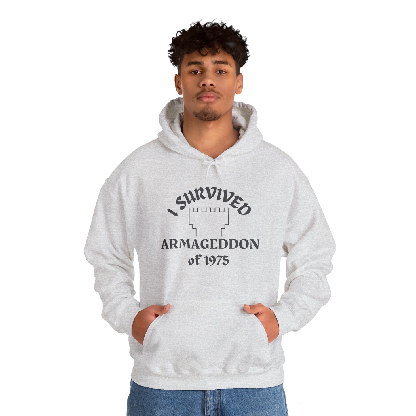 Sobreviví al Armagedón de 1975 Sudadera unisex con capucha de ex testigo de Jehová