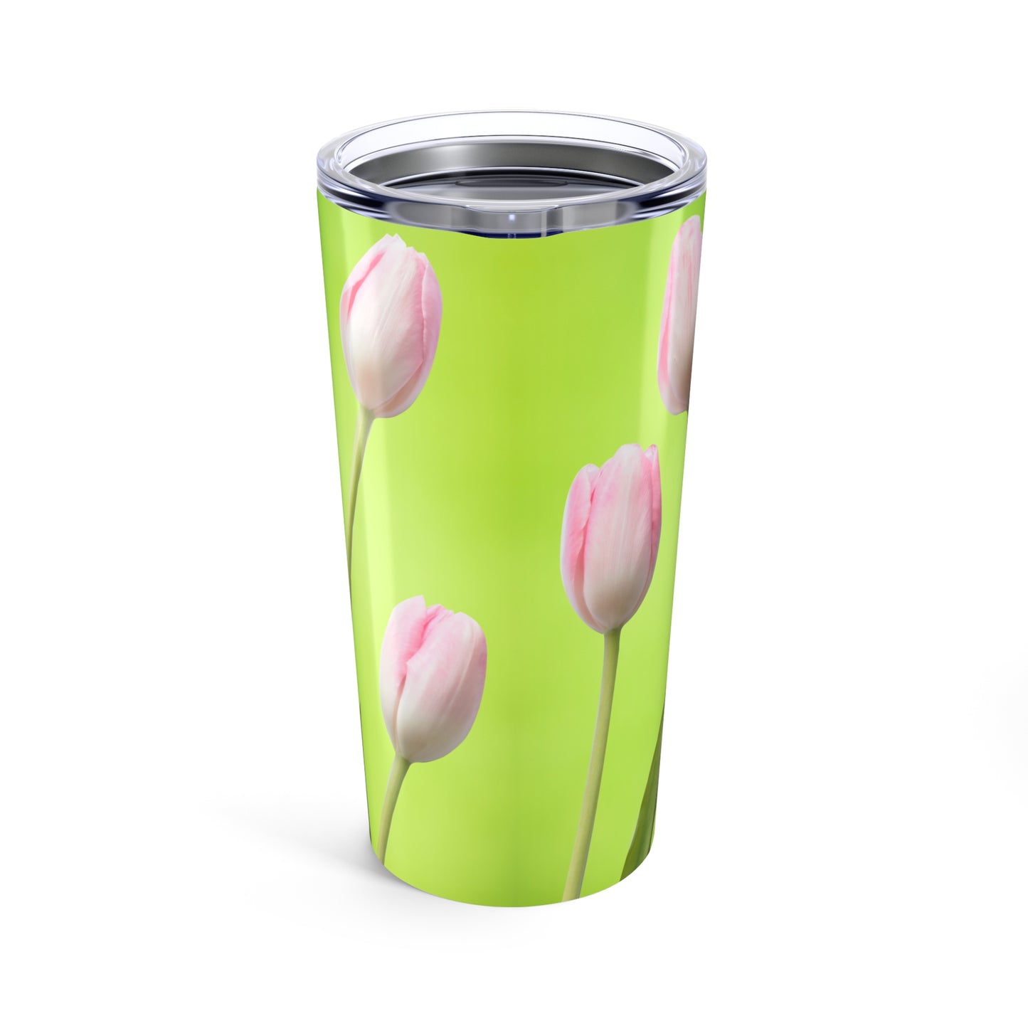 Pink Tulips Skinny Tumbler 20oz