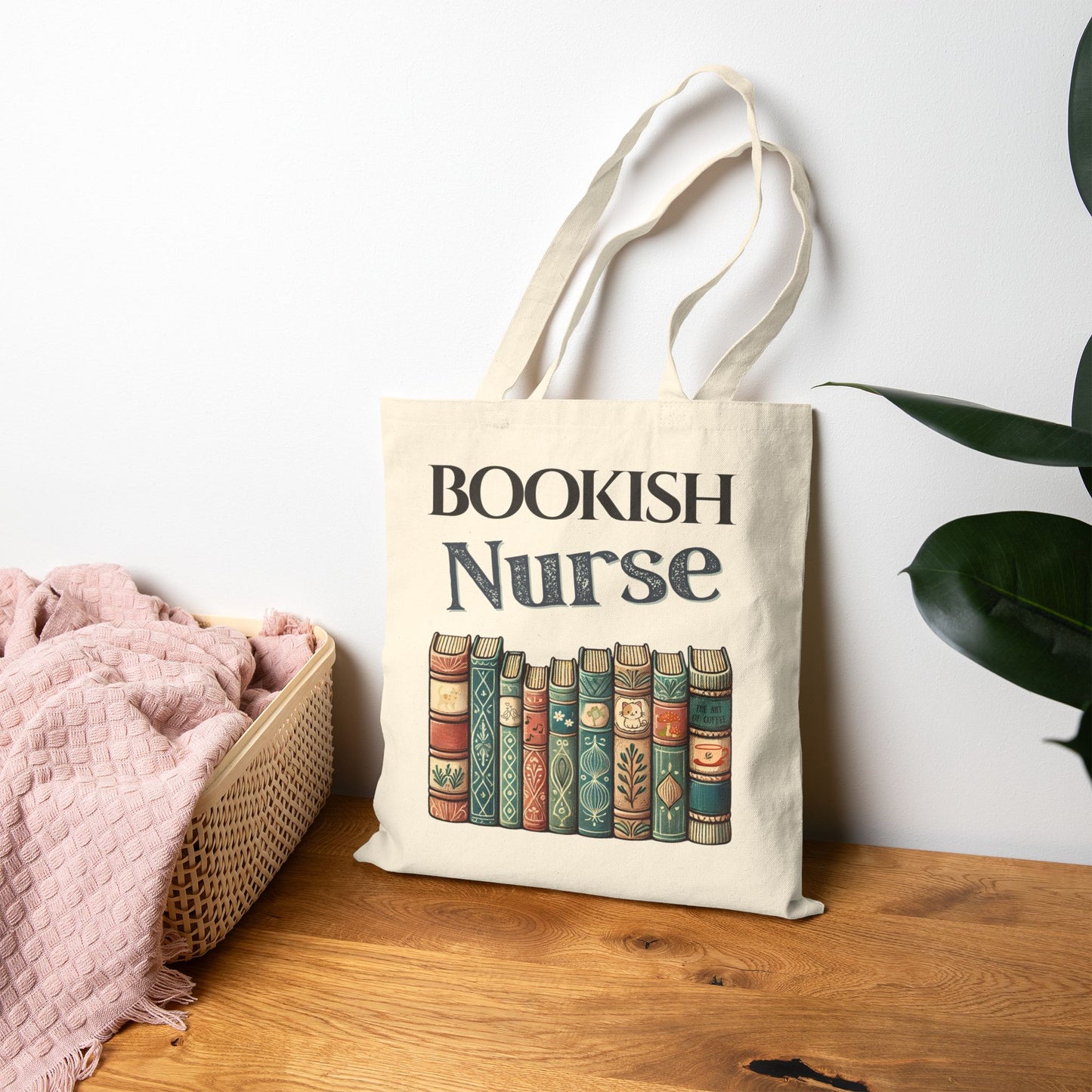 Bookish Nurse Tote Bag - Canvas Book Lover Gift Printify
