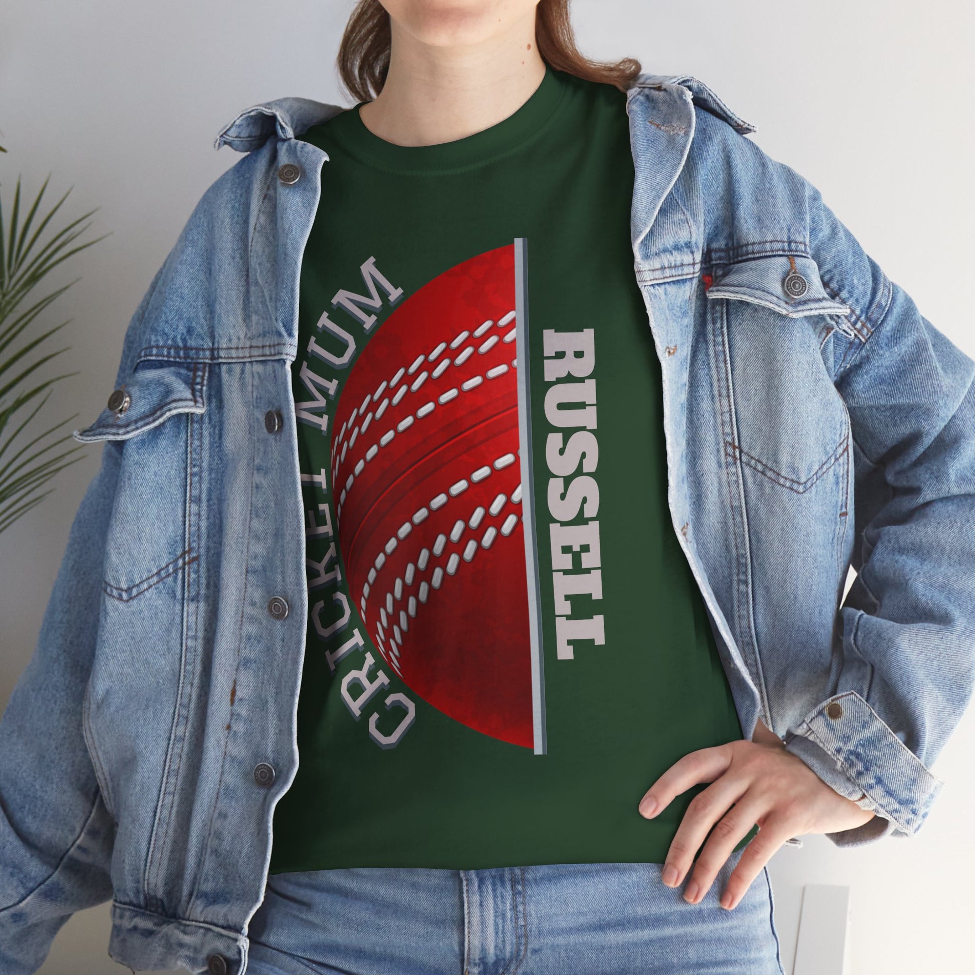 Cricket Mum Personalised T-Shirt Tee | Custom Name Mother's Day Gift Printify