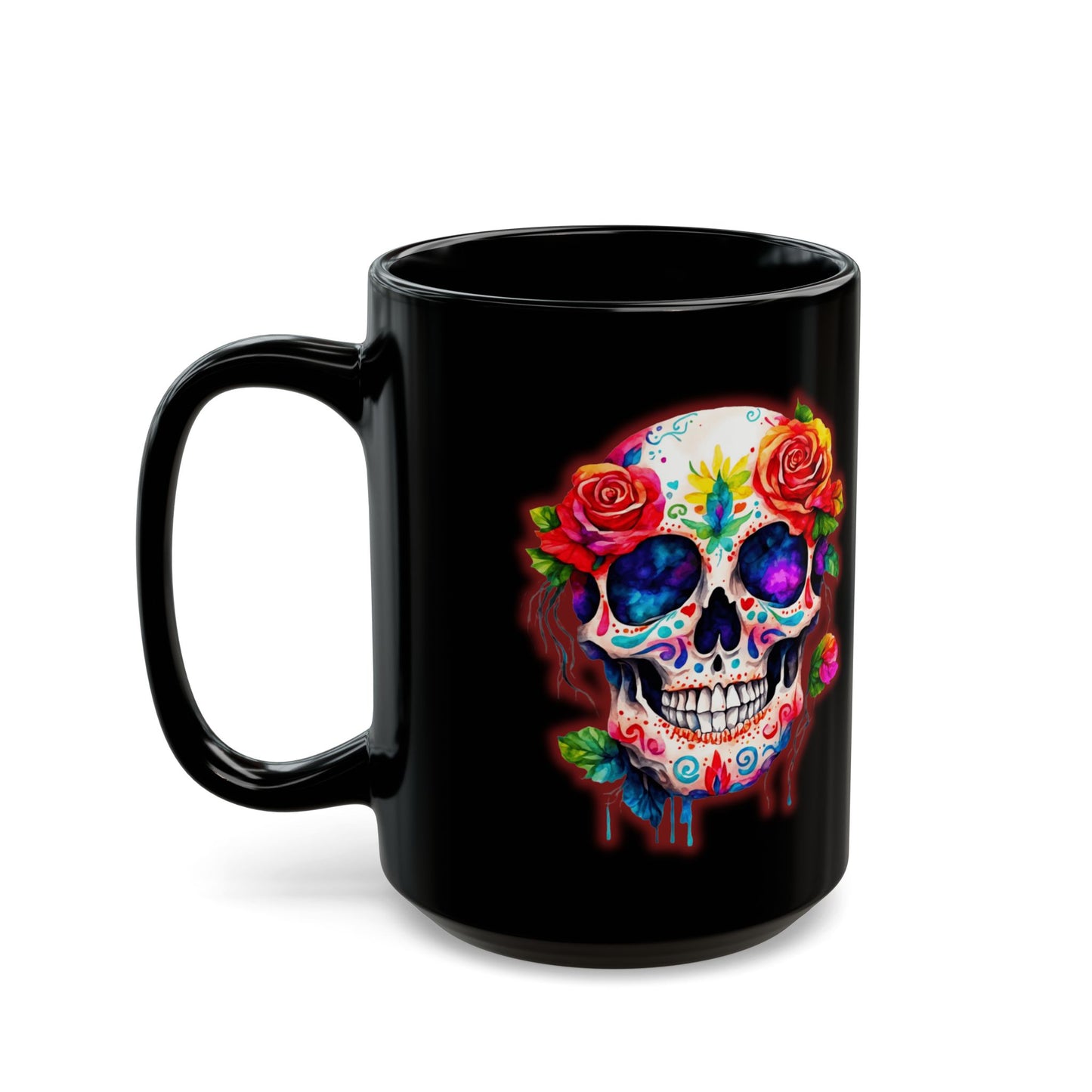 Day of the Dead Sugar Skull Calavera Mug – Mexican Dia de los Muertos Ceramic Mug