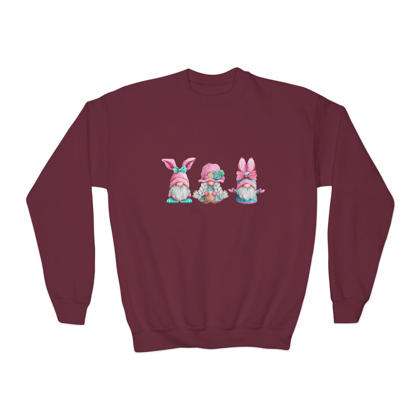 Happy Easter Pastel Gnomes in Bunny Ears Sweatshirt Girl Spring Outfit Gift Idea