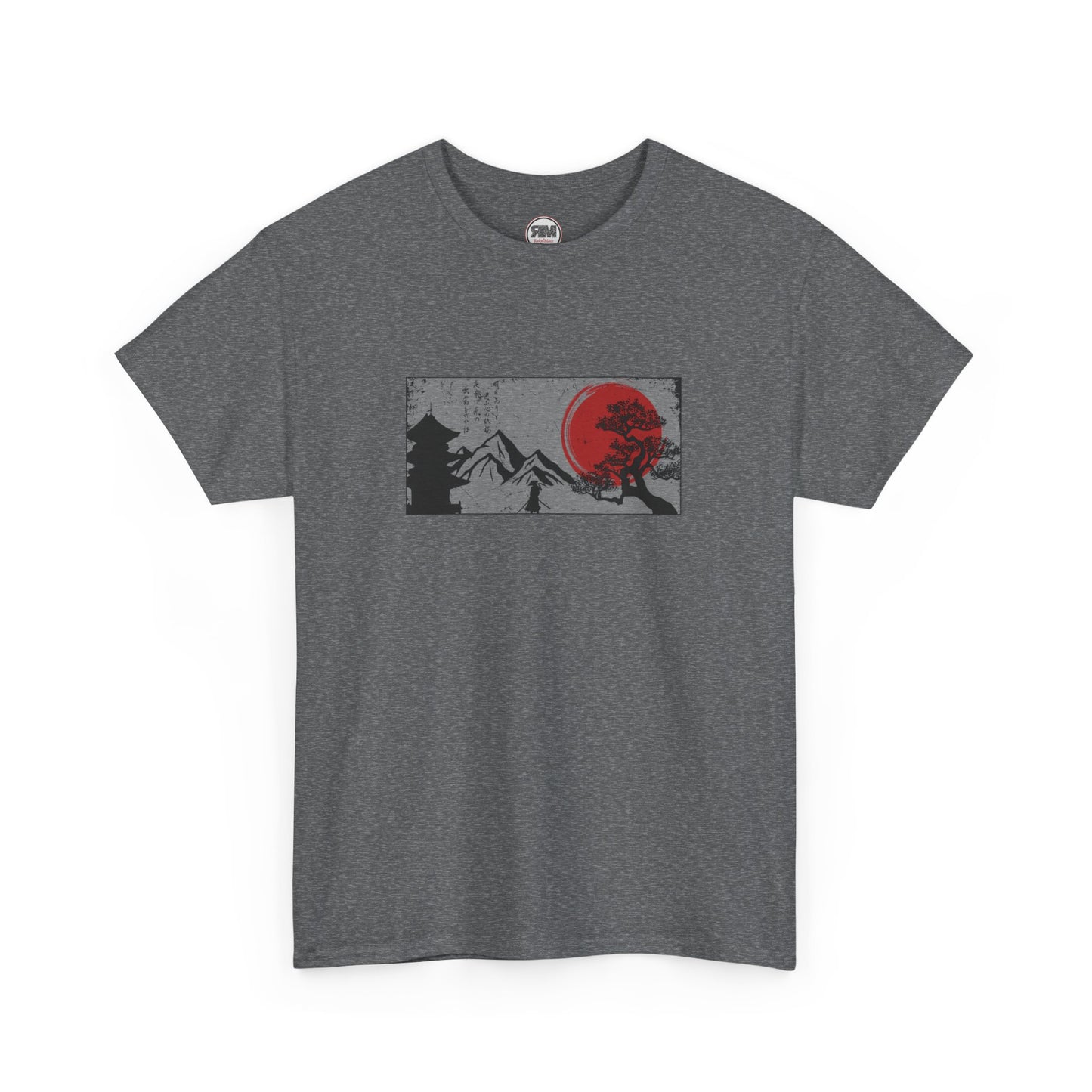 Zen Warrior Japanese Scene Mens Graphic T-shirt
