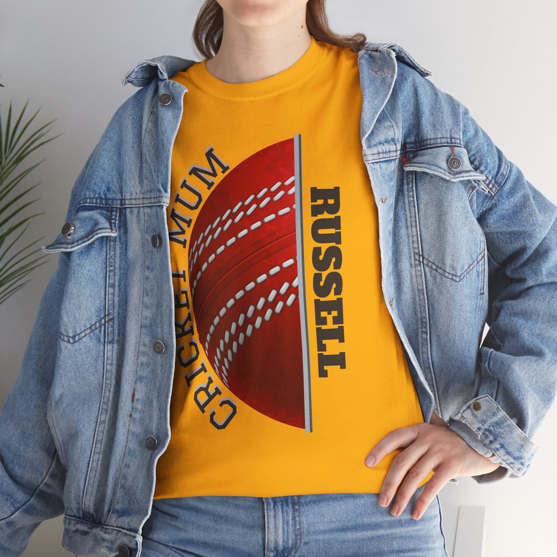 Cricket Mum Personalised T-Shirt Tee | Custom Name Mother's Day Gift Printify