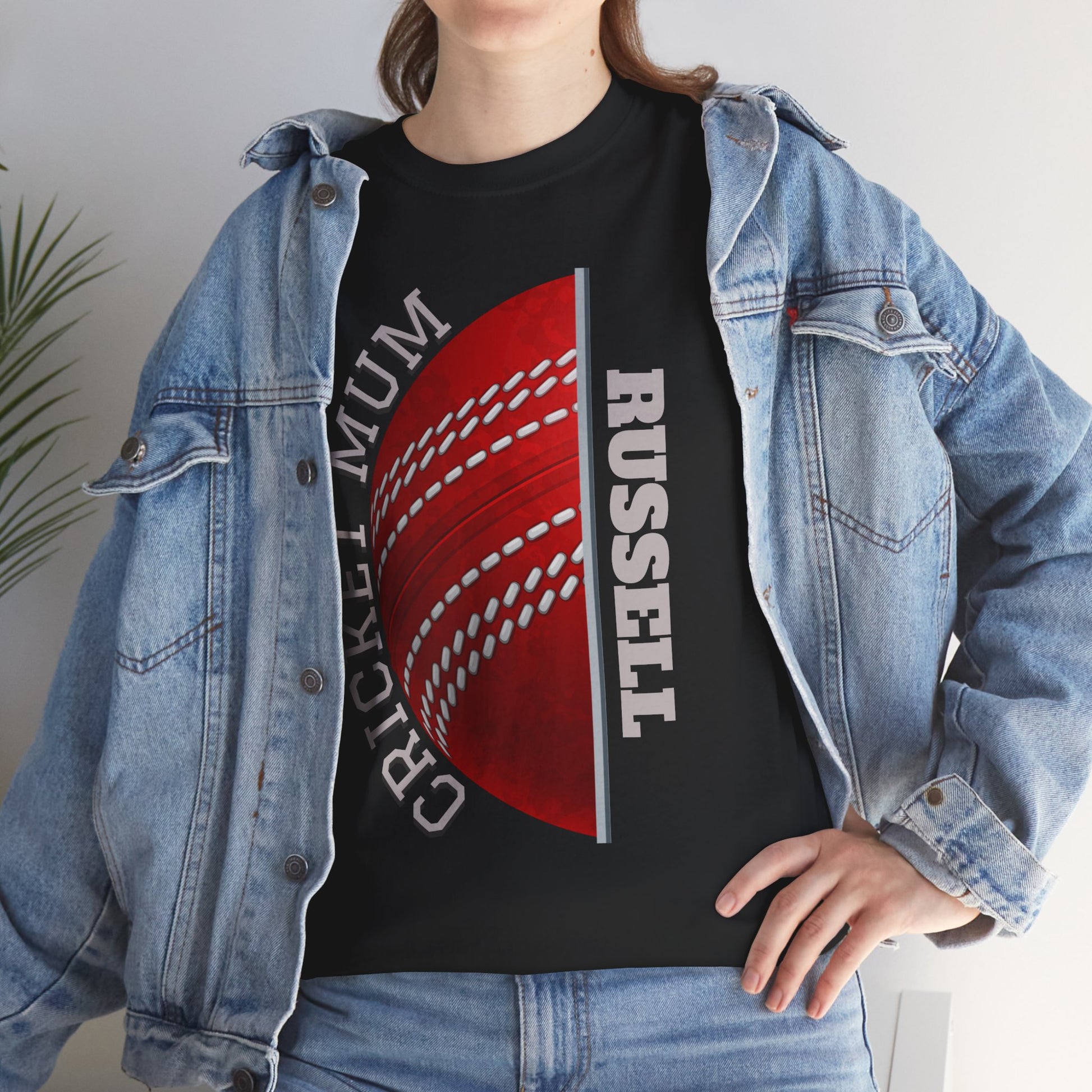 Cricket Mum Personalised T-Shirt Tee | Custom Name Mother's Day Gift Printify