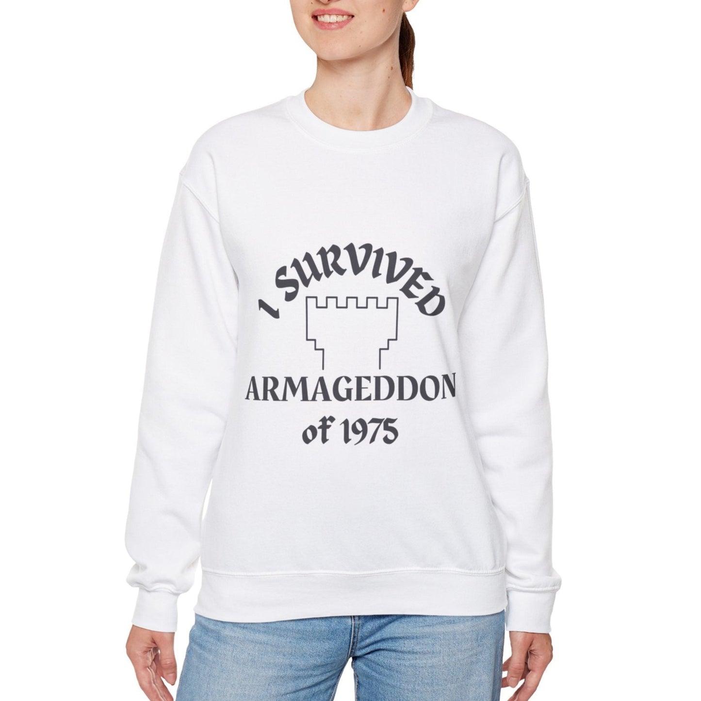 I Survived Armageddon of 1975 Ex JW Unisex Cult Survivor Sweathirt