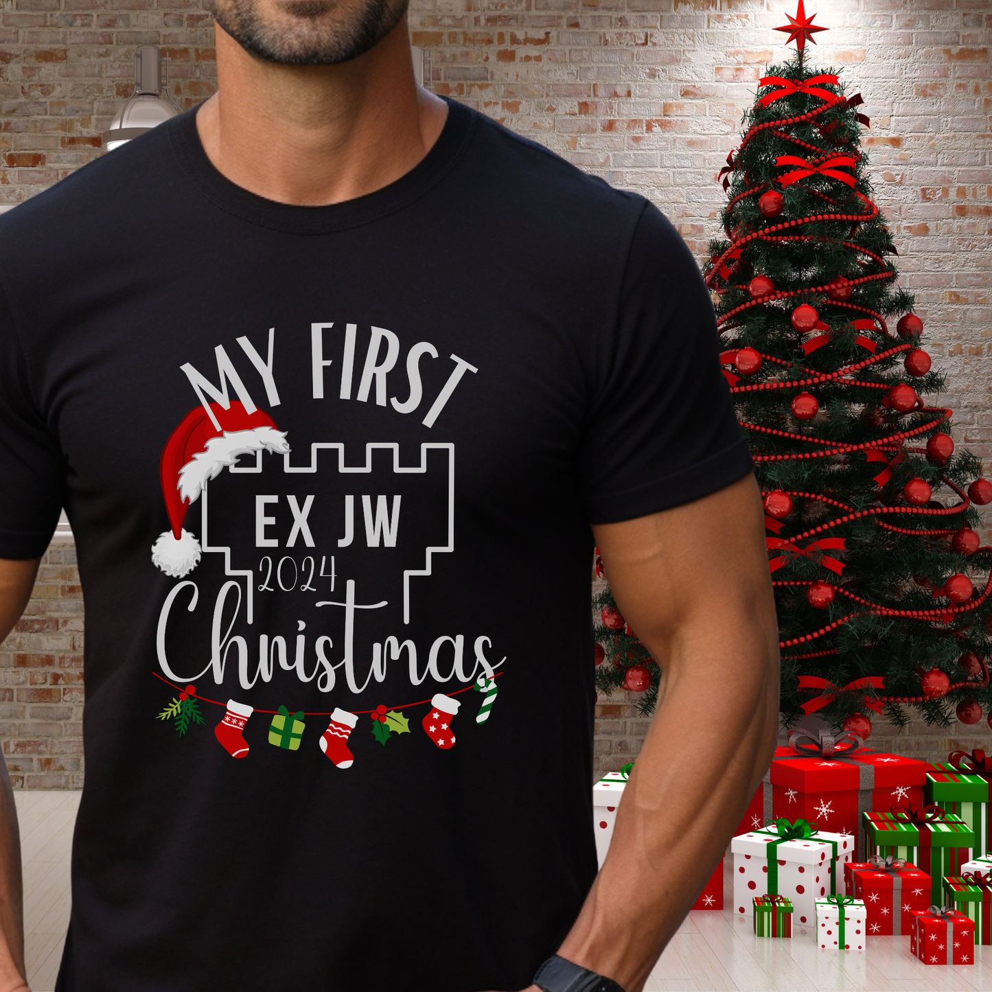 My First Ex JW Christmas Shirt, My First Christmas t-shirt, Cute Christmas Shirt, Christmas Gift, Unisex Christmas Tee in 2 Colors