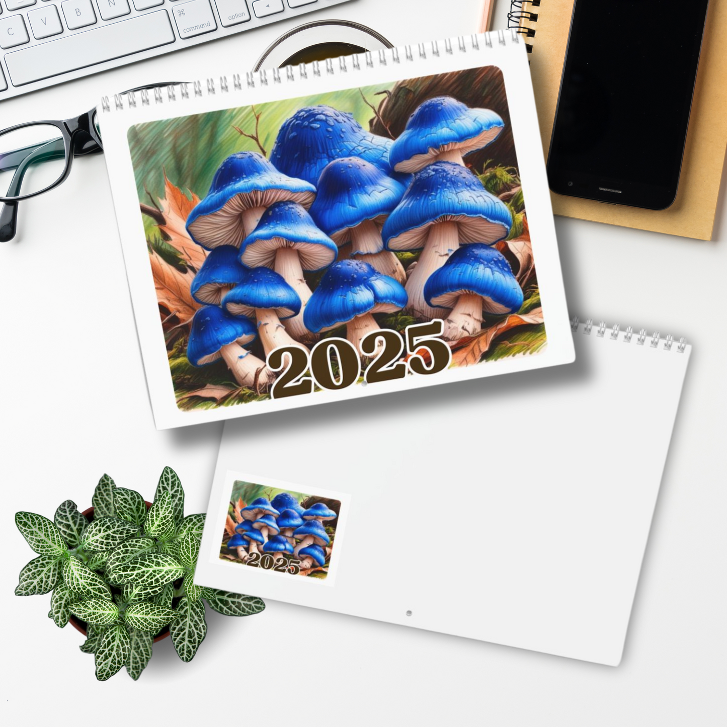 Colorful Mushrooms 2025 Wall Calendar