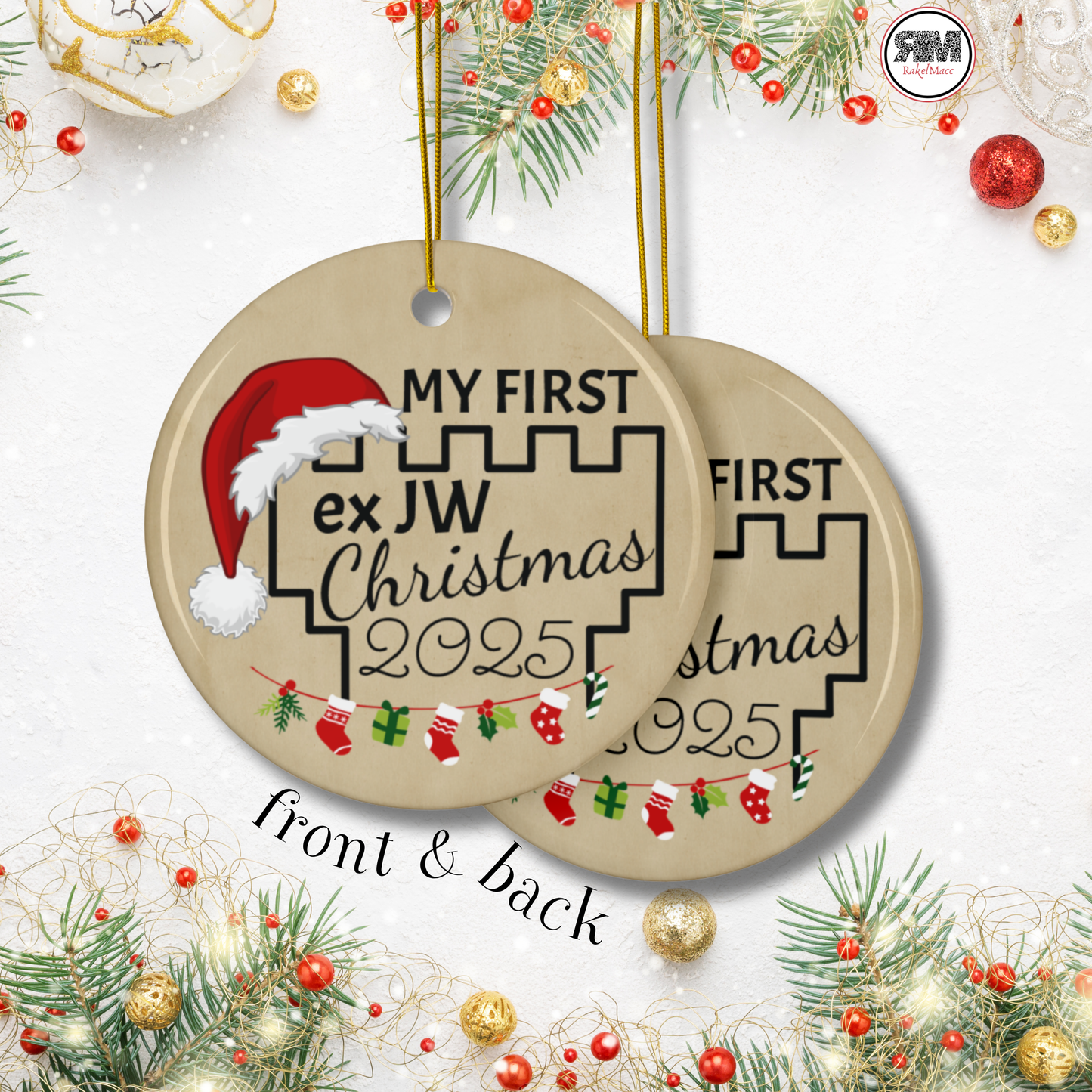 My First Ex JW Christmas Ornament - Ex Jehovah's Witness Holiday Gift
