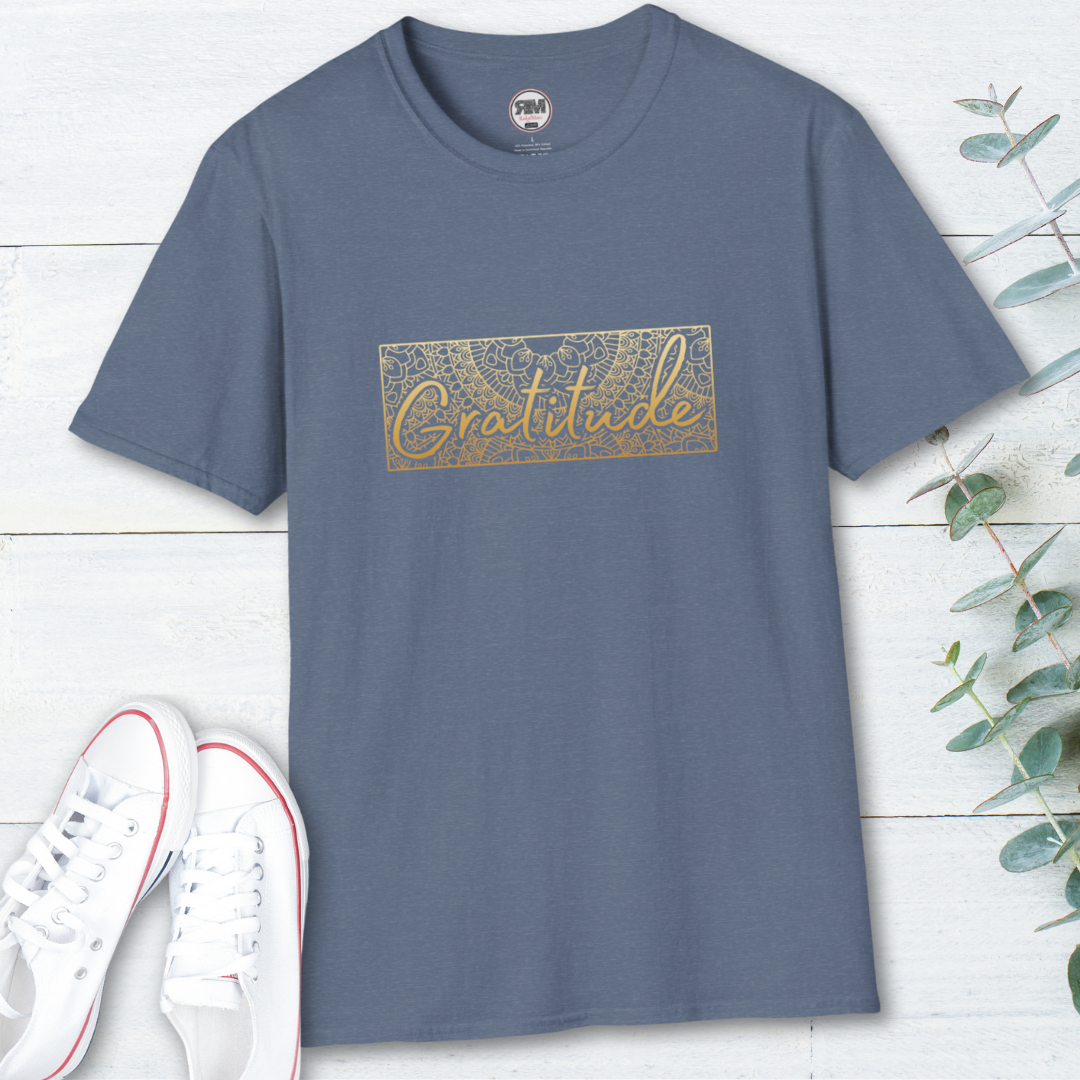 Gratitude Mandala Unisex Tee Printify