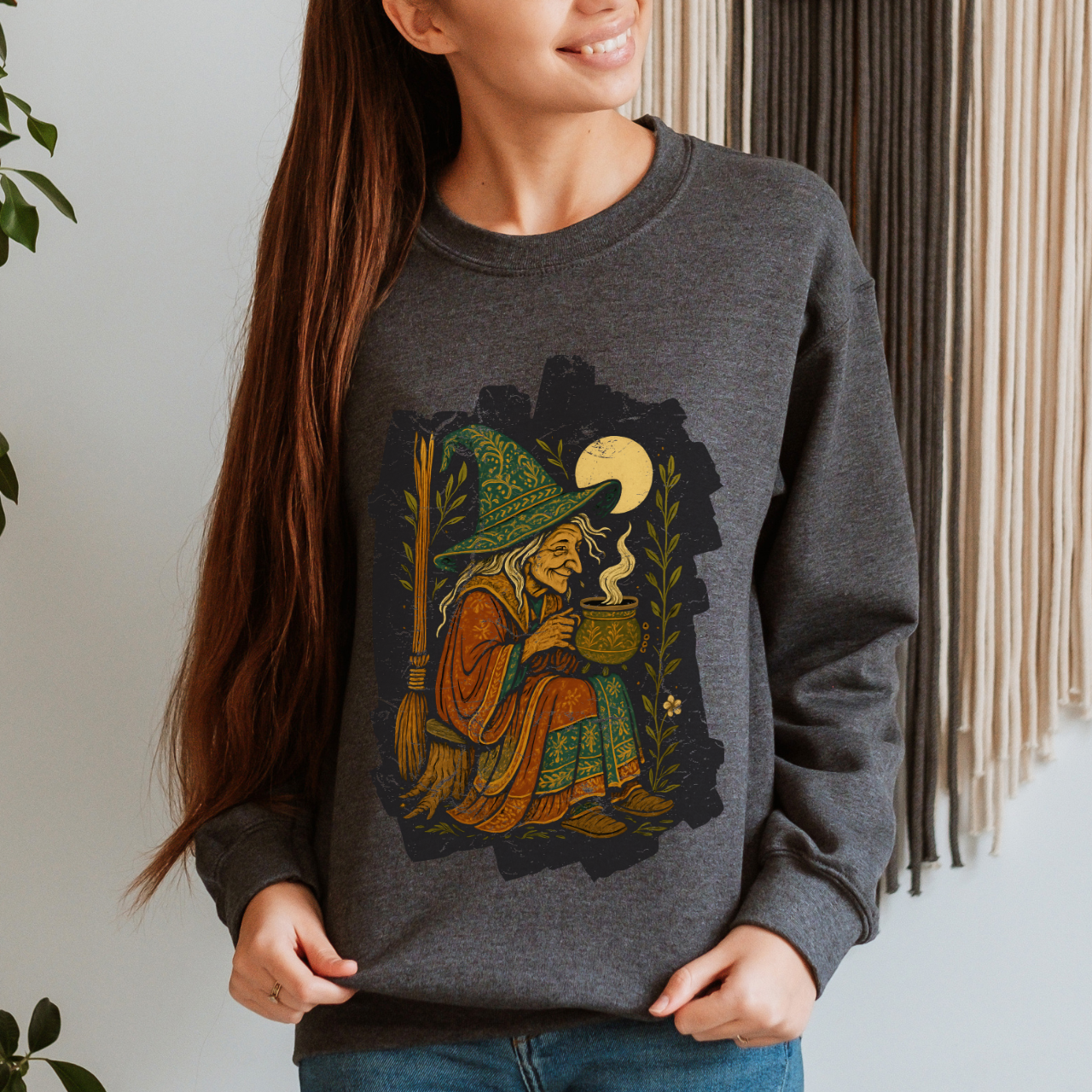 Witch’s Brew Unisex Sweatshirt – Mystic Cottagecore Potion Lover Pullover