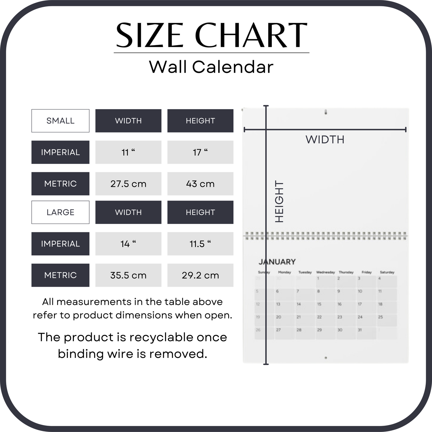 Colorful Mushroom Wall Calendar 2026