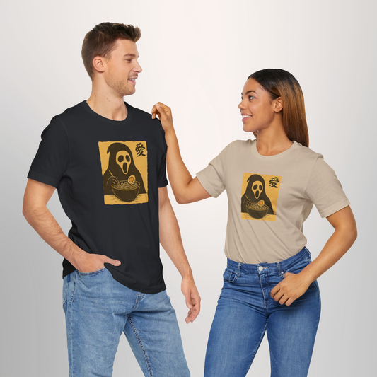 Shadow Slurper Ramen T-Shirt – Spooky Goth Noodle Lover Tee