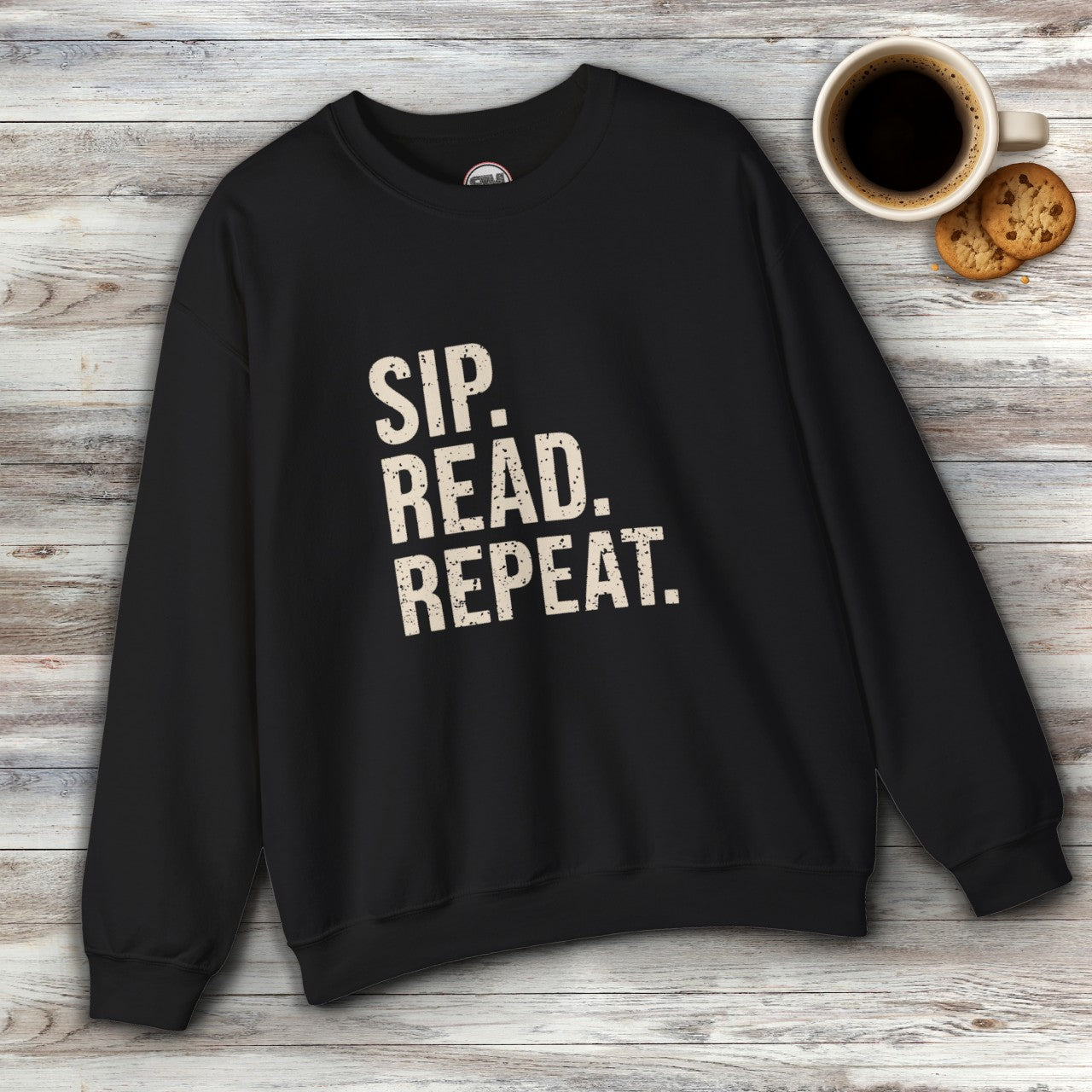 Sip. Read. Repeat. Bookish Unisex Sweatshirt Printify