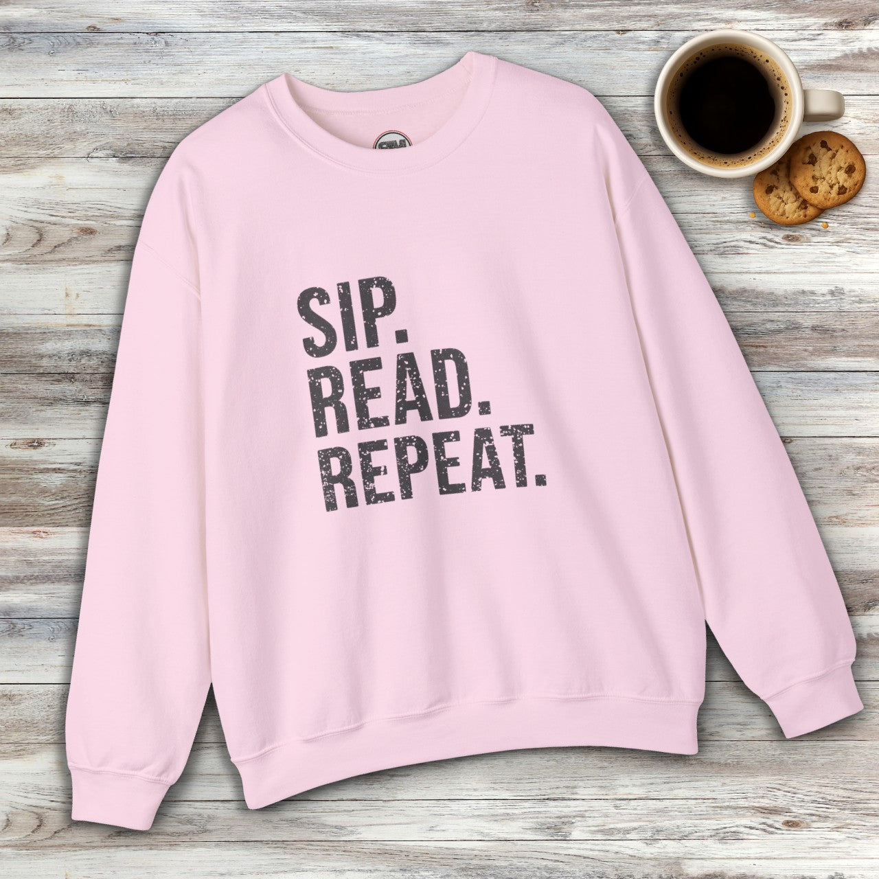 Sip. Read. Repeat. Bookish Unisex Sweatshirt Printify