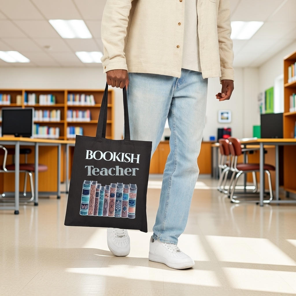 Bookish Teacher Tote Bag Printify