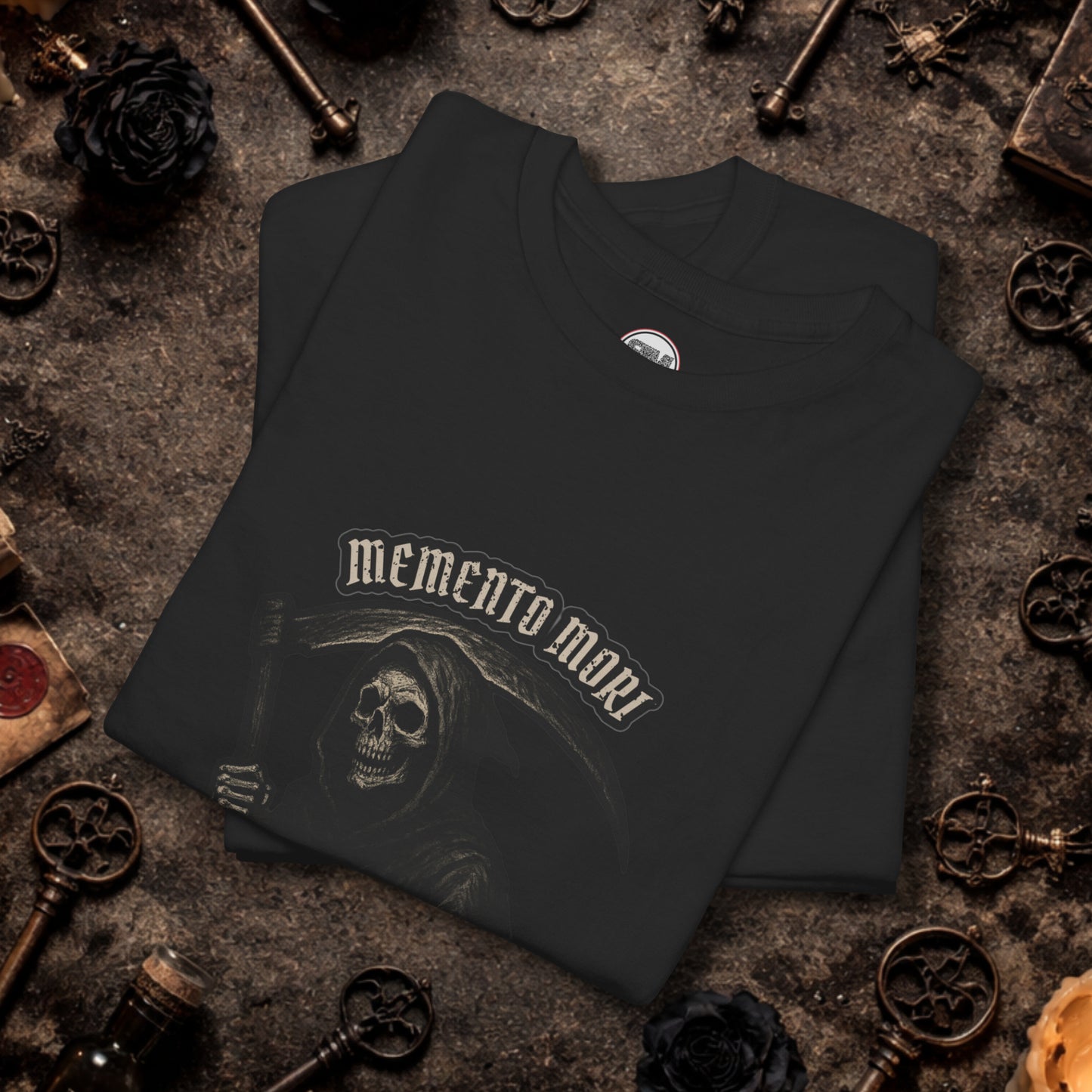 Memento Mori Gothic Unisex Tshirt Printify