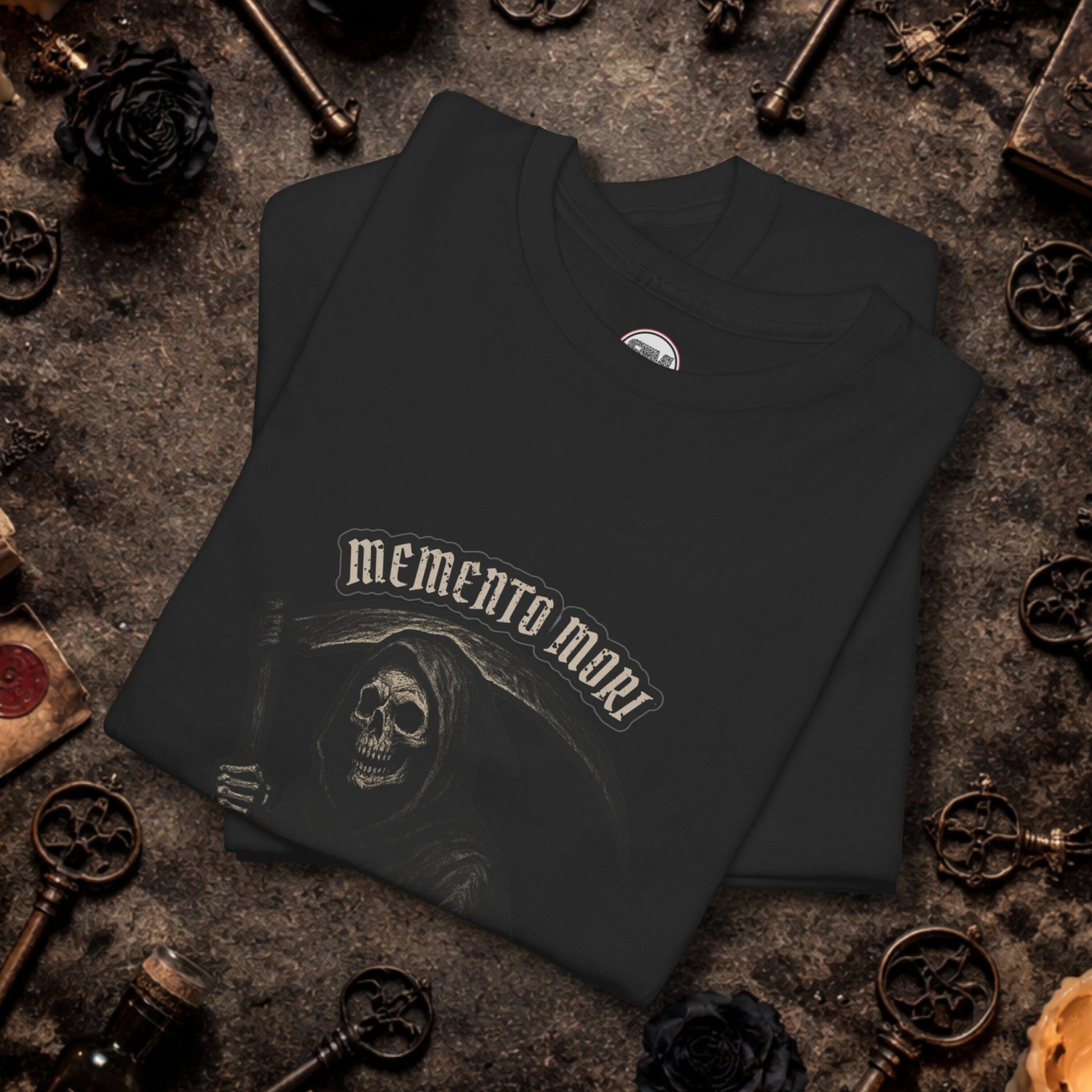 Memento Mori Gothic Unisex Tshirt Printify
