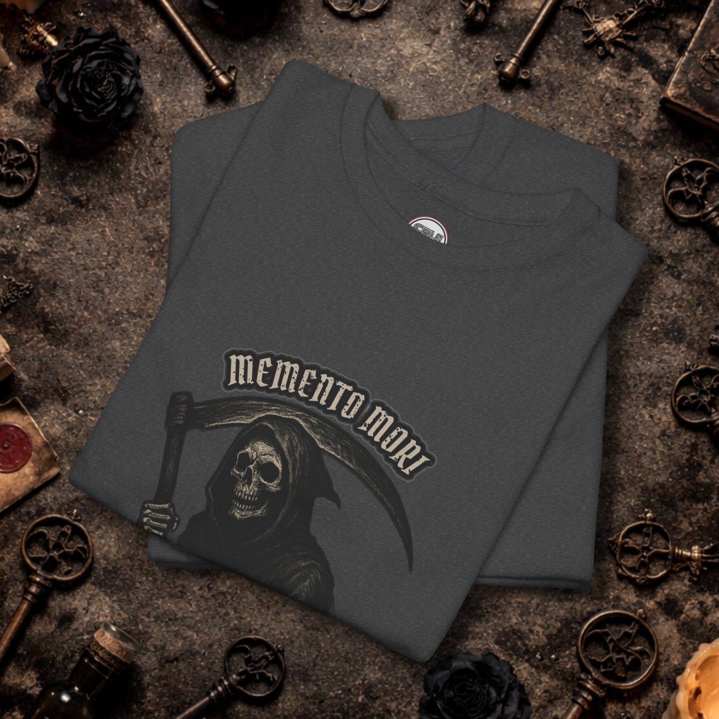 Memento Mori Gothic Unisex Tshirt Printify