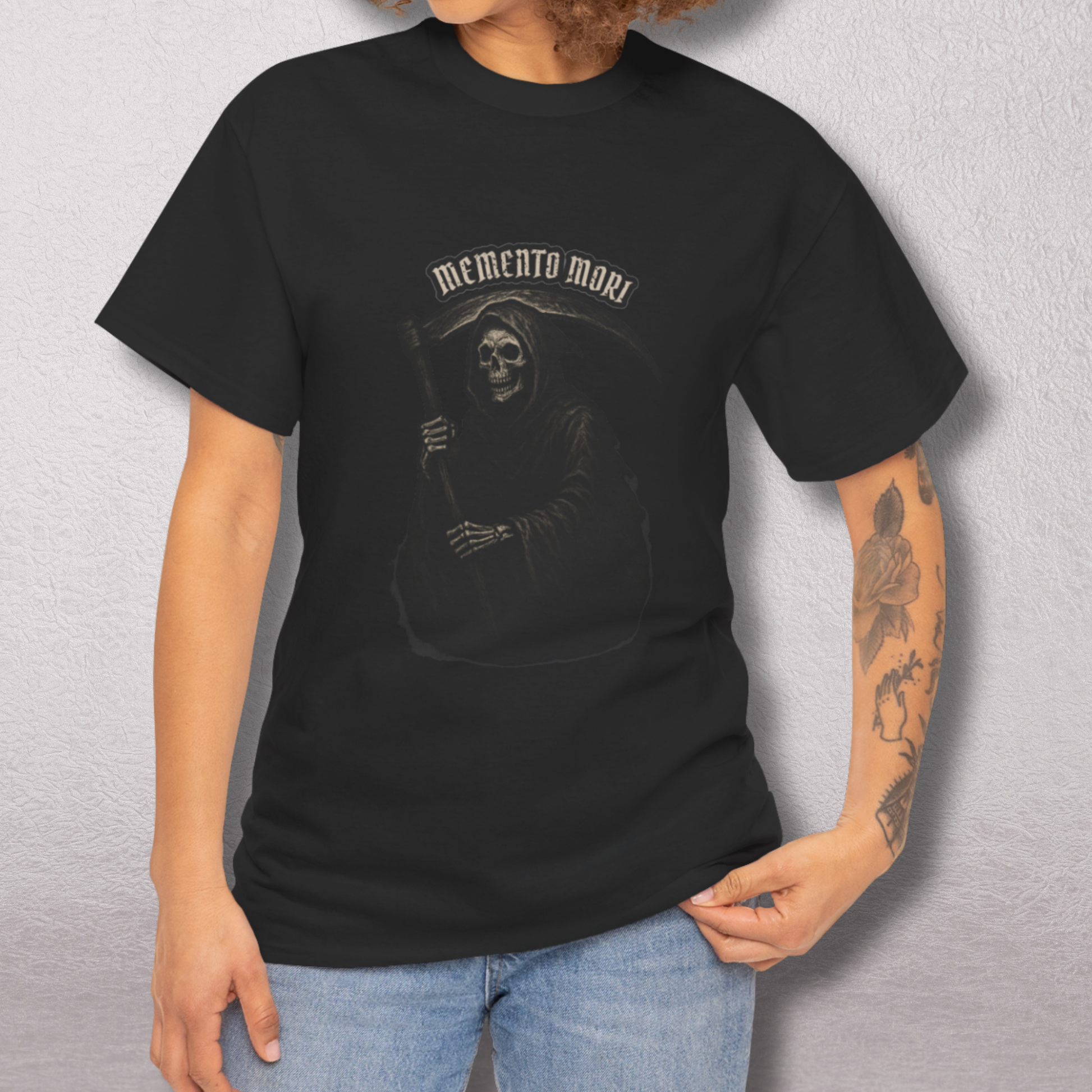 Memento Mori Gothic Unisex Tshirt Printify