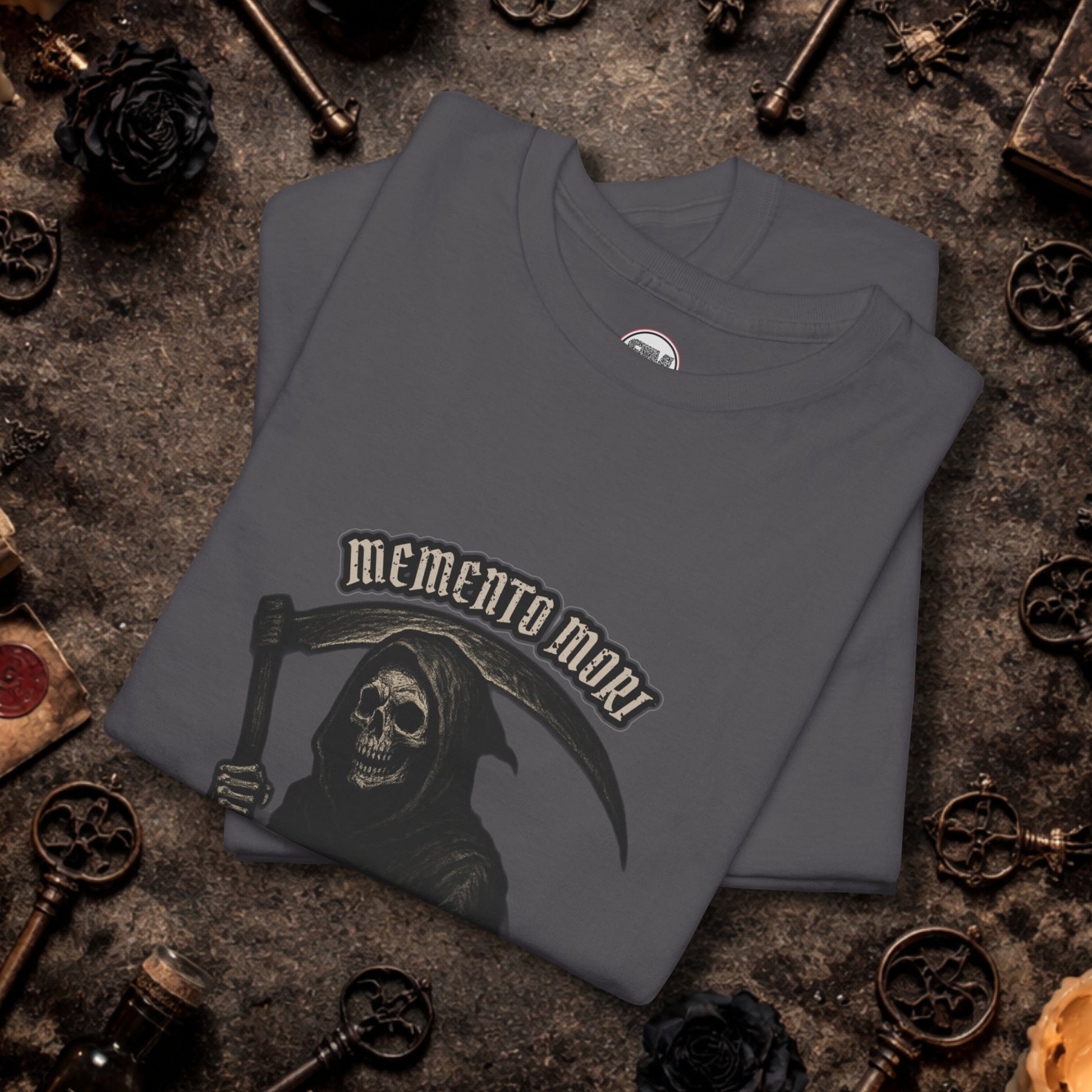 Memento Mori Gothic Unisex Tshirt Printify