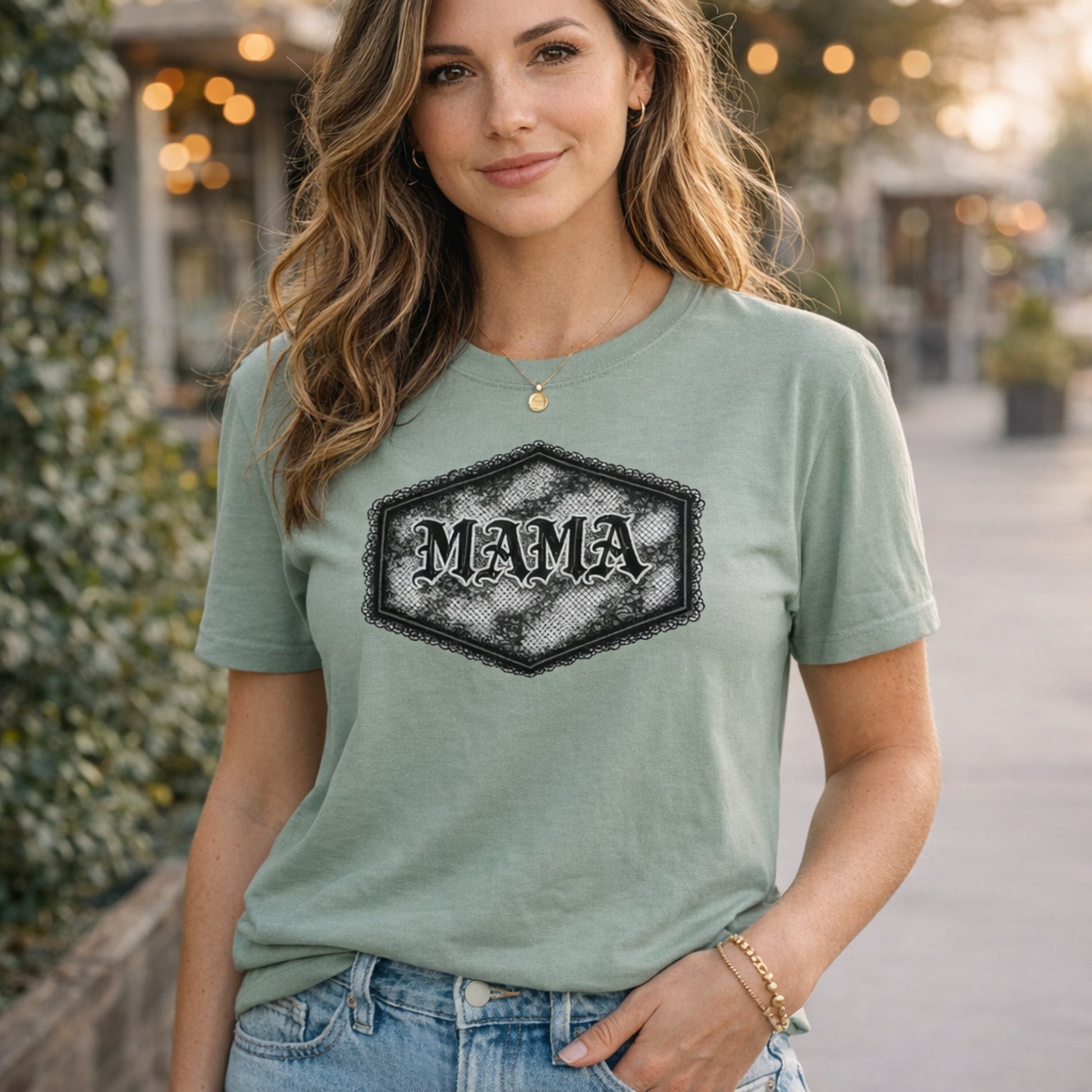 Lace Goth Mama Tshirt Printify