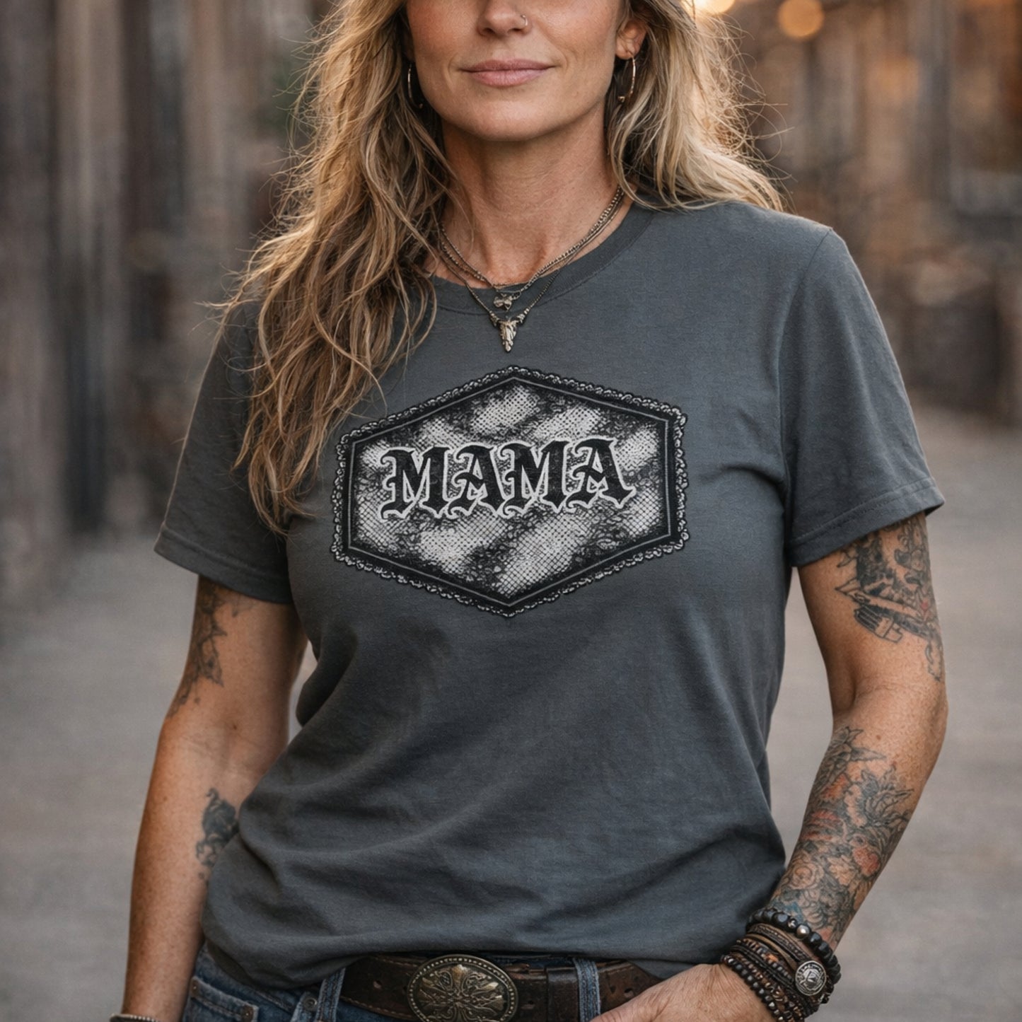 Lace Goth Mama Tshirt Printify