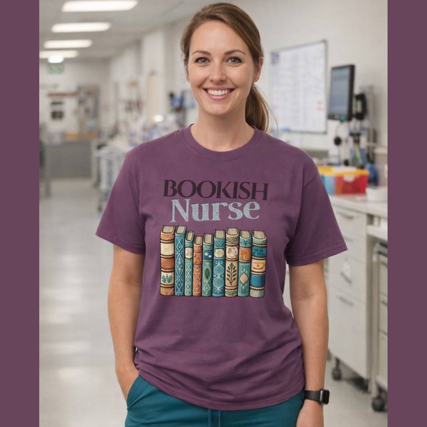 Bookish Nurse Tshirt Printify