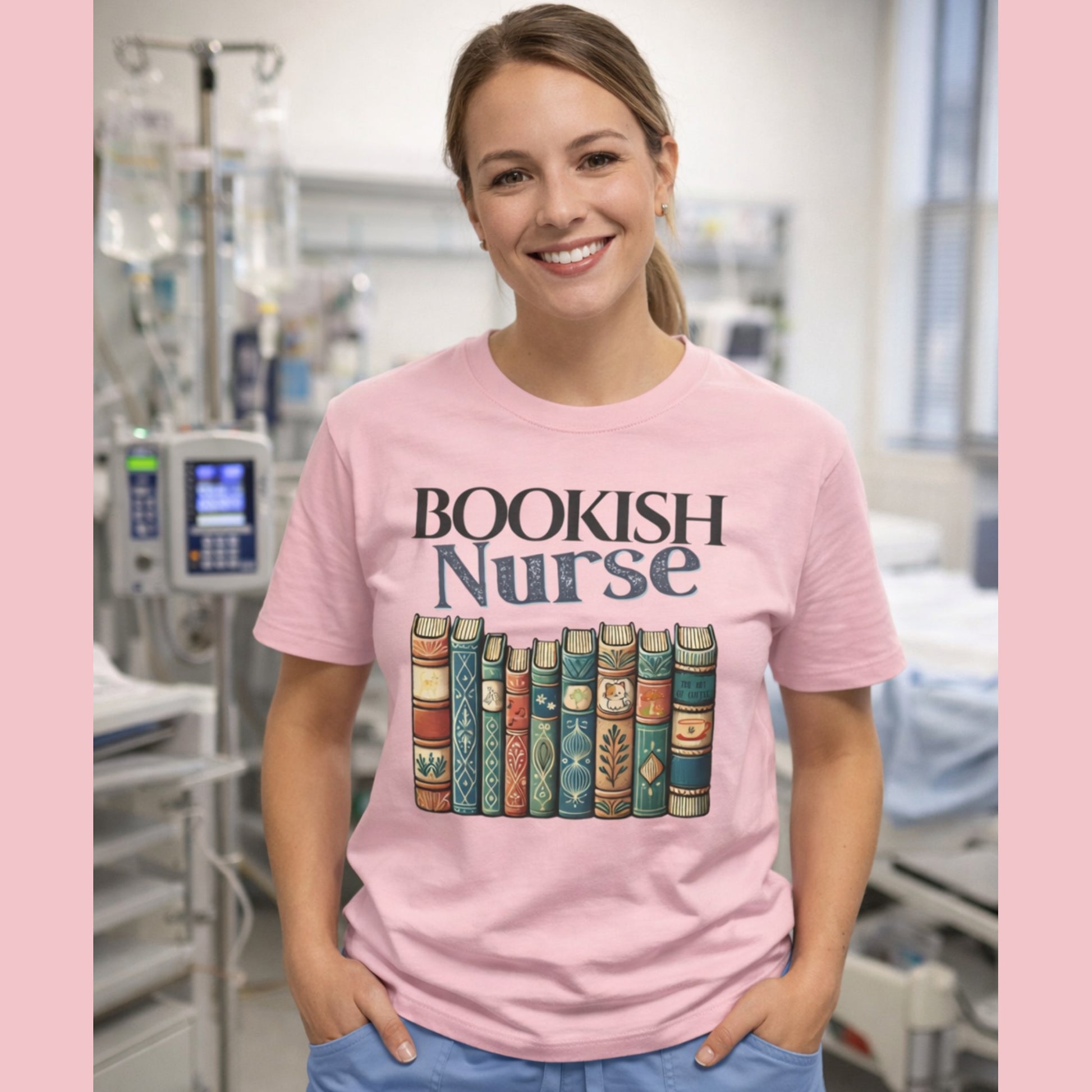 Bookish Nurse Tshirt Printify