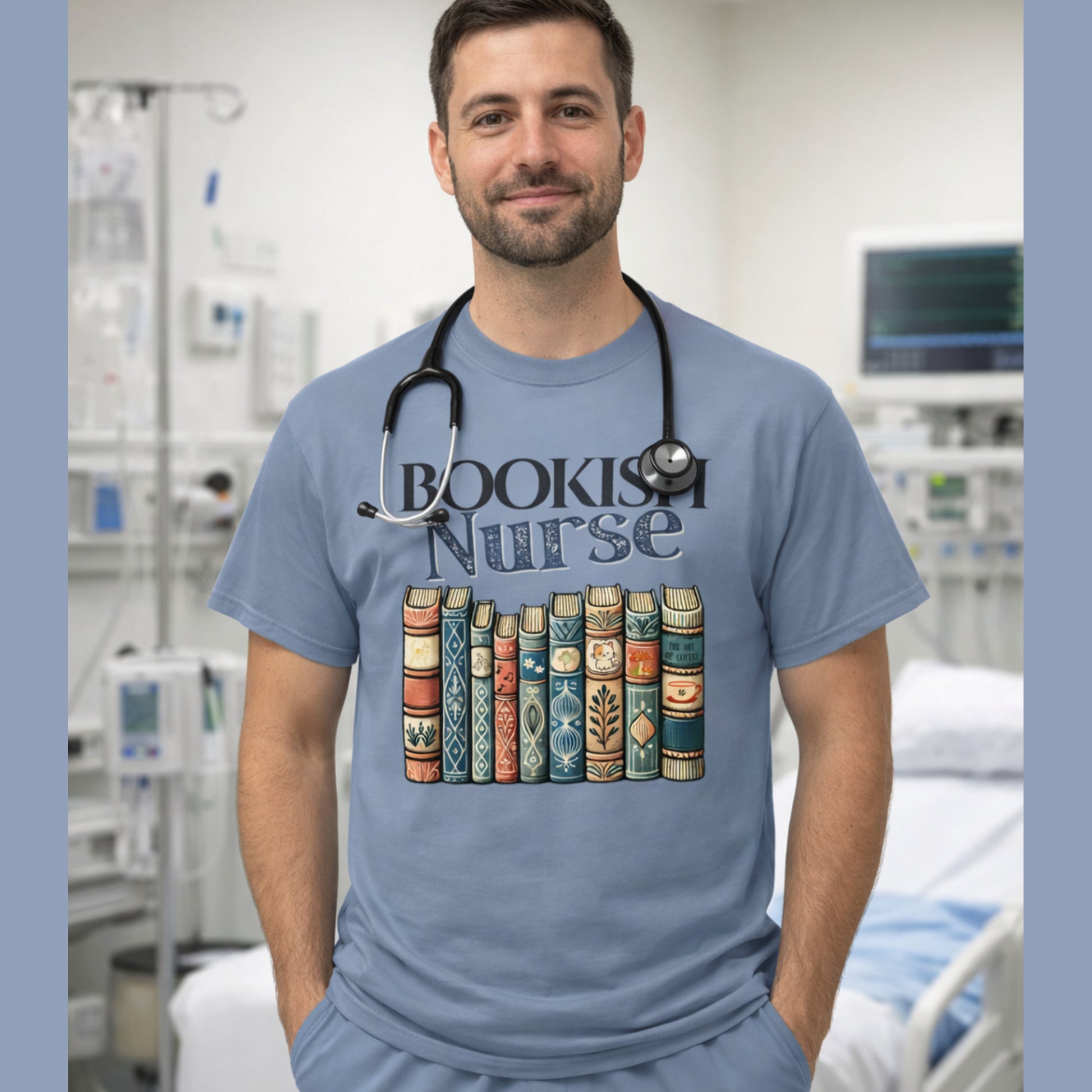 Bookish Nurse Tshirt Printify
