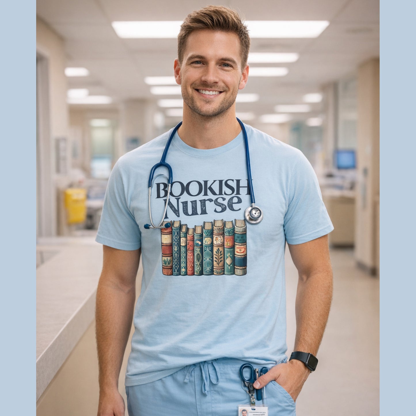 Bookish Nurse Tshirt Printify