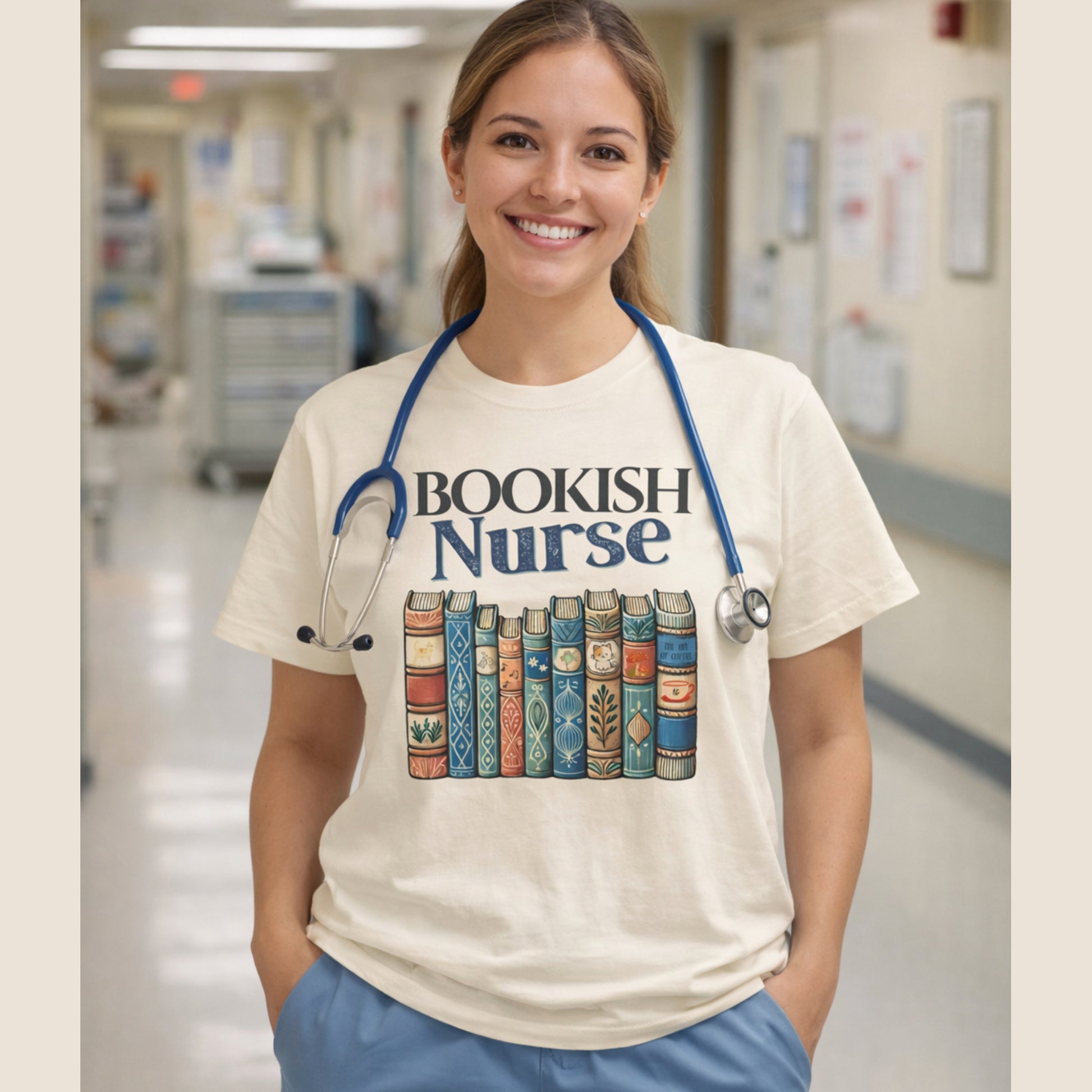 Bookish Nurse Tshirt Printify