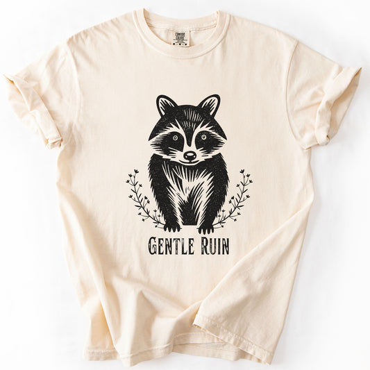 Gentle Ruin Raccoon T-Shirt Printify