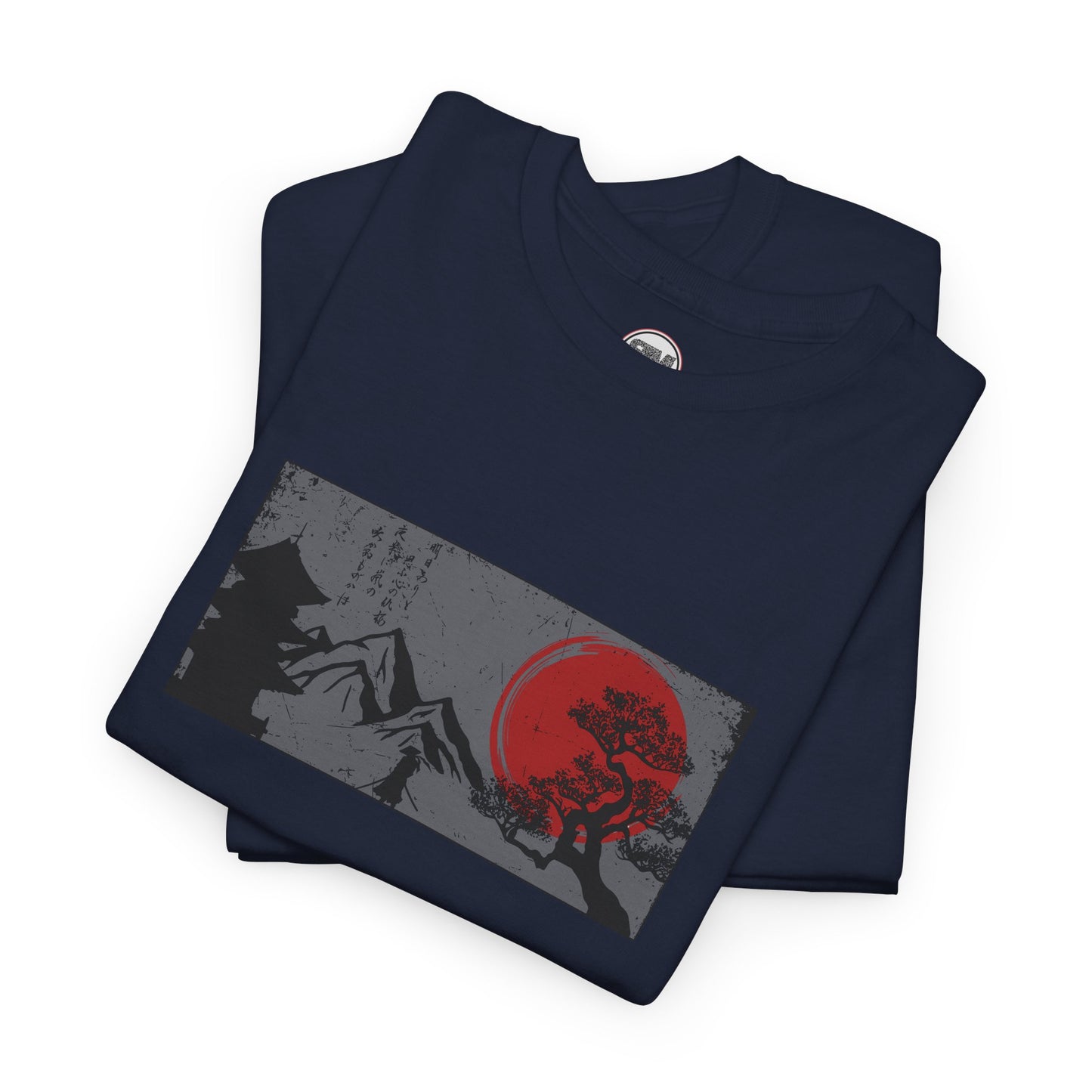 Zen Warrior Japanese Scene Mens Graphic T-shirt